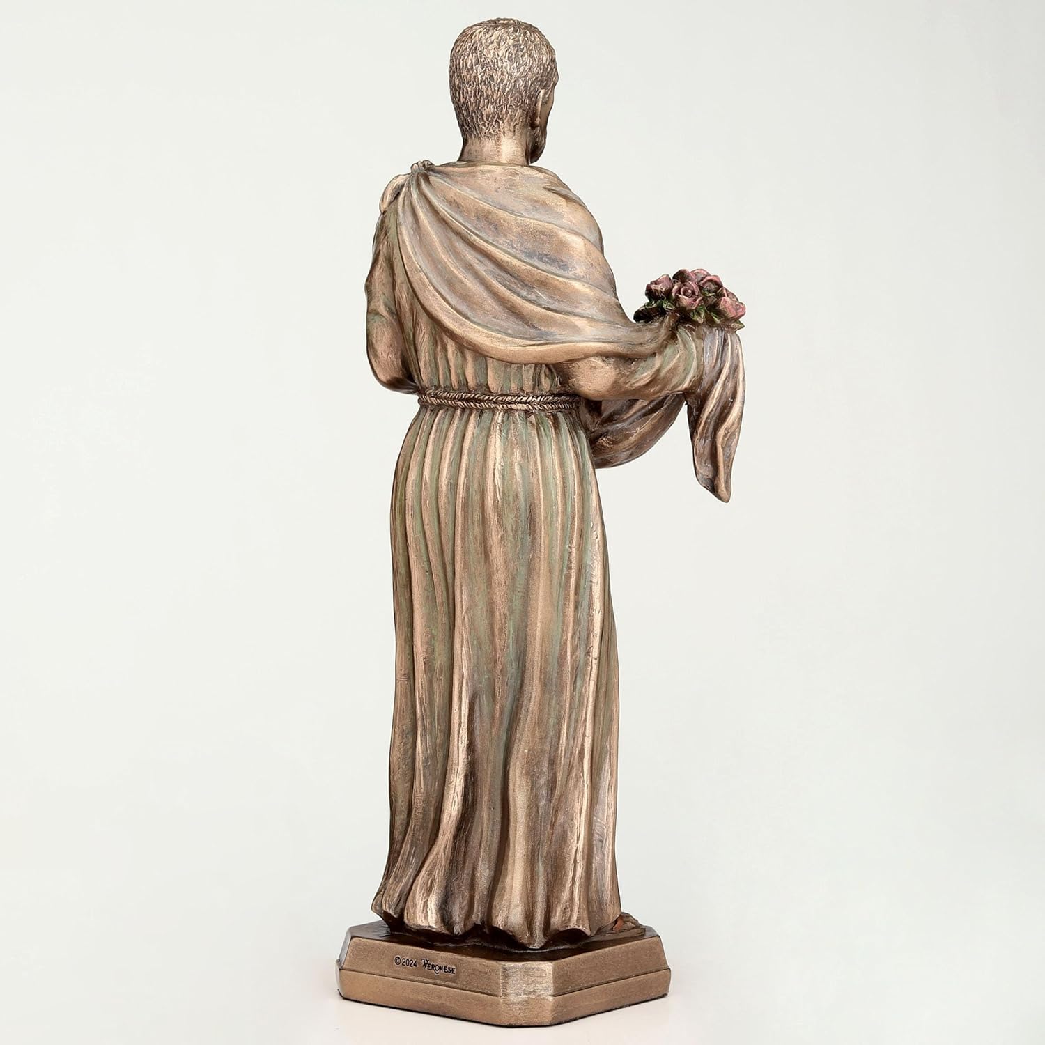 Veronese Design 8 1/8 Inch Saint Juan Diego Cuauhtlatoatzin Cold Cast Resin Bronze Finish Sculpture