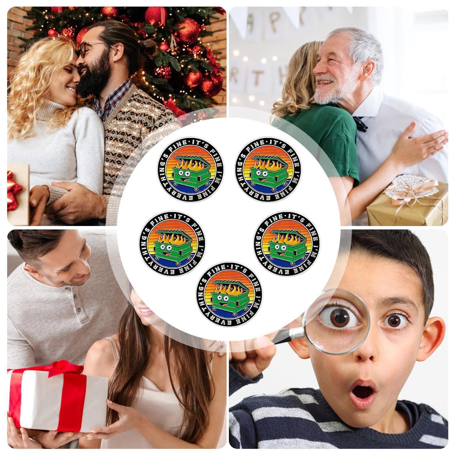 Challenge Coin - kolekcjonerska moneta | Motivational Coin | Fire Challenge Coin With Custom Engraving Fun Limited Cute Fire Challenge Coin Fire Challenge Coin For Men & Women