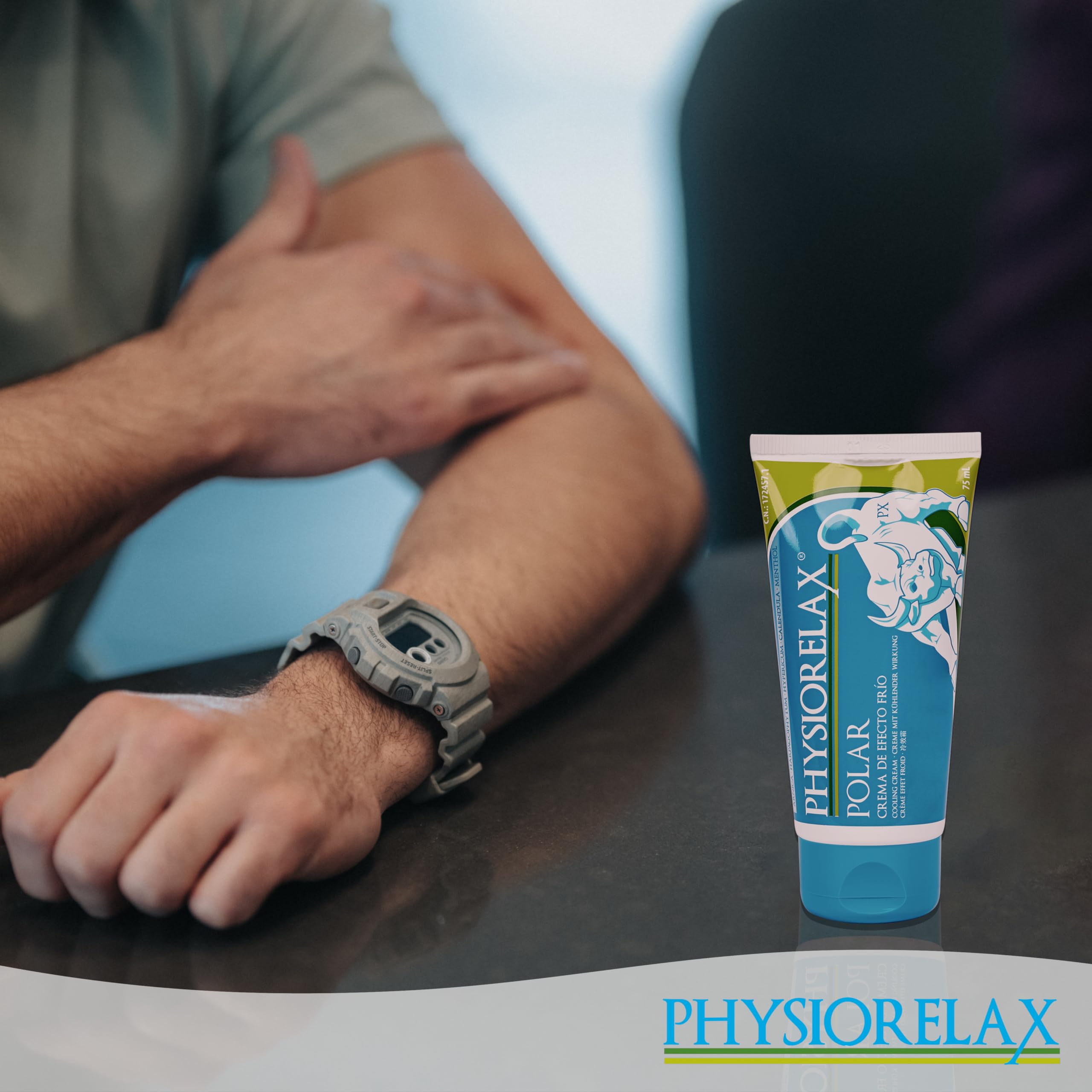 Physiorelax - Polar, Crema Apta para masaje, Efecto Frío, Con sensación Refrescante y Relajante, Contribuye al Descanso tras la Actividad Física Cotidiana, Ingredientes Naturales - 75 ml