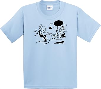 Krazy Kat Shirt Small Light Blue Gildan Mens Cotton Preshrunk Soft Tee