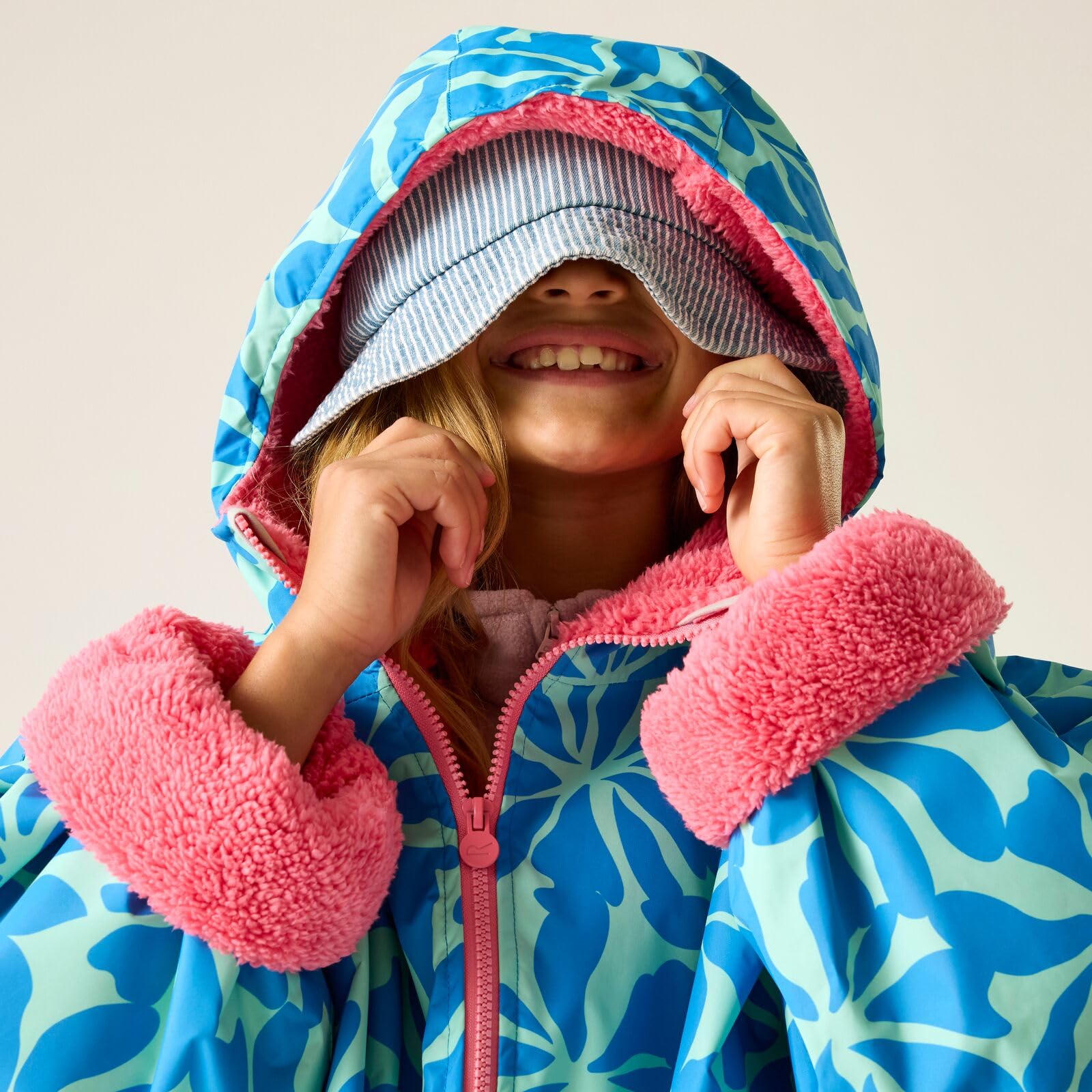Regatta Unisex-Kinder-Wickelmantel, wasserdicht, übergroß, mit Fleece gefüttert, winddicht