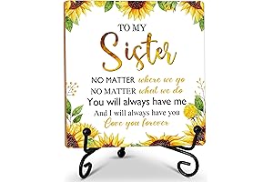 Personalized Decoration Sister Sign, Sunflower Wood Art Gifts