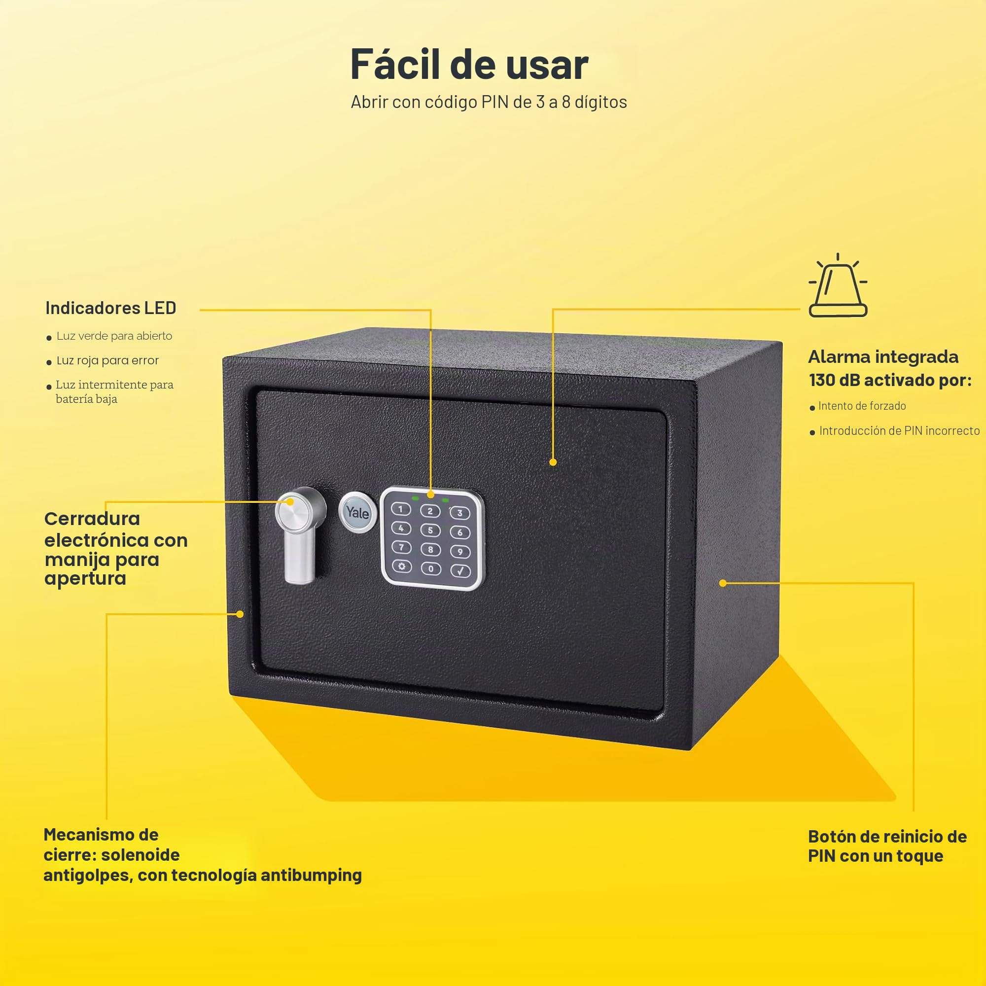 Yale YEC/250/DB2 Caja Fuerte con Alarma