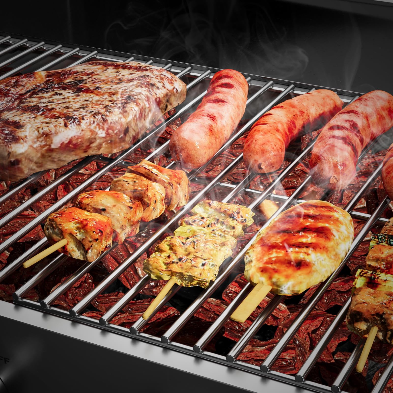 Ruszt do gotowania ze stali nierdzewnej 43 cm do Home Depot Nexgrill 720-0830H, 720-0830D, 720-0783E, 720-0783C, wytrzymałe części zamienne do grilla Kenmore Uniflame GBC981, 2 szt