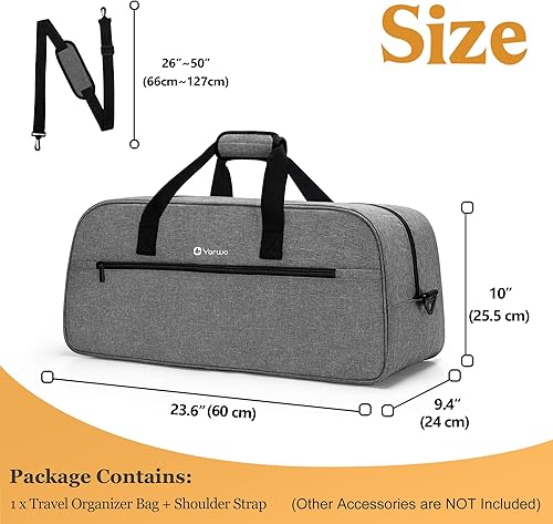 Miniatura 5 de YARWO Estuche de transporte para trípode de 23.6 pulgadas de largo, bolsa de almacenamiento de equipo de estudio fotográfico con correa para el