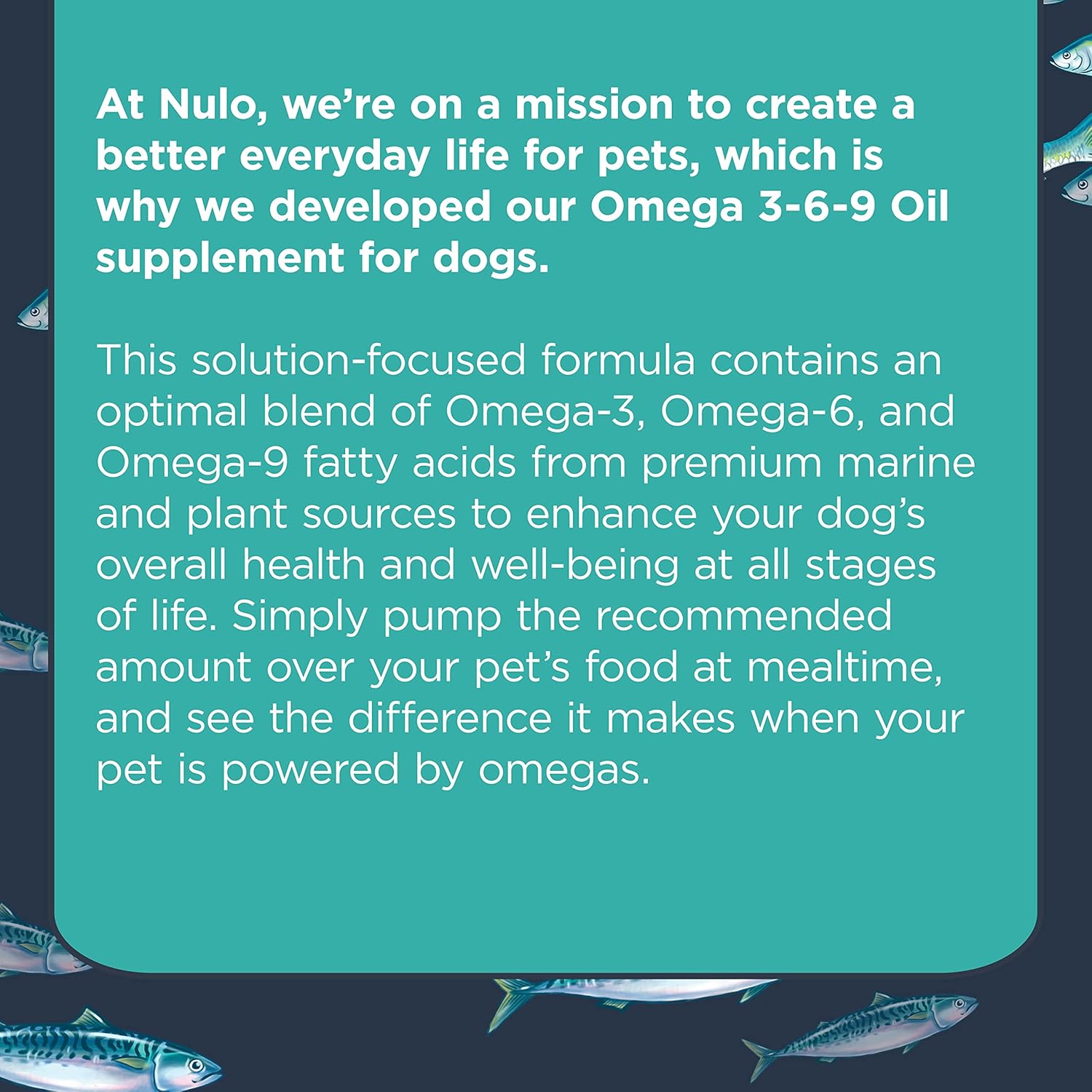 Nulo Omega 3-6-9 Fish Oil for Dogs and Puppies, Supports Skin & Coat Health, Joint Health, Heart Health, 16 Ounces