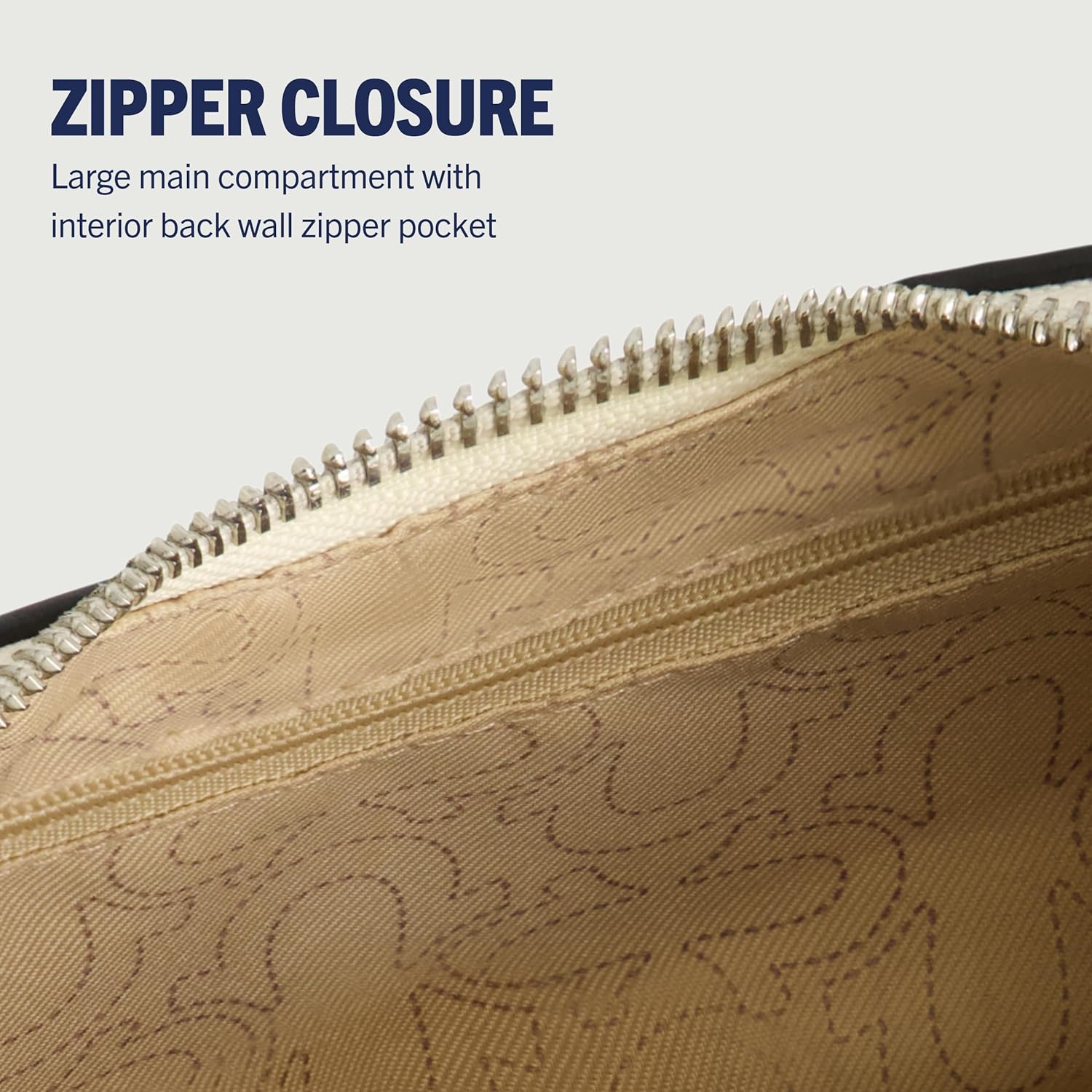 True Religion Women's Shoulder Bag Purse, Crescent Hobo Handbag with Adjustable Removable Strap and Horseshoe Logo - Image 6