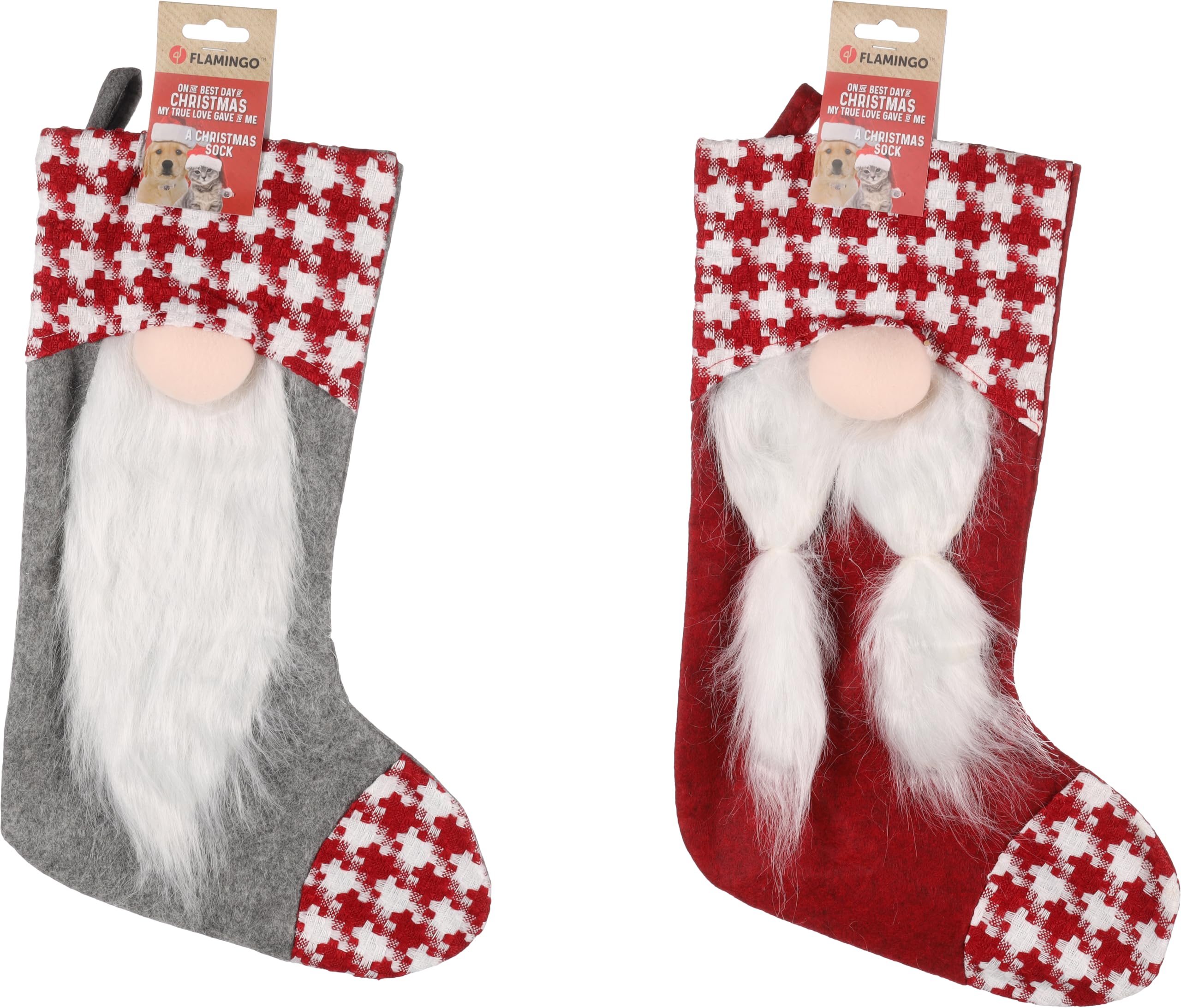 Flamingo CHRISTMAS STOCKING BARDA 25x3x45CM ASSORTMENT