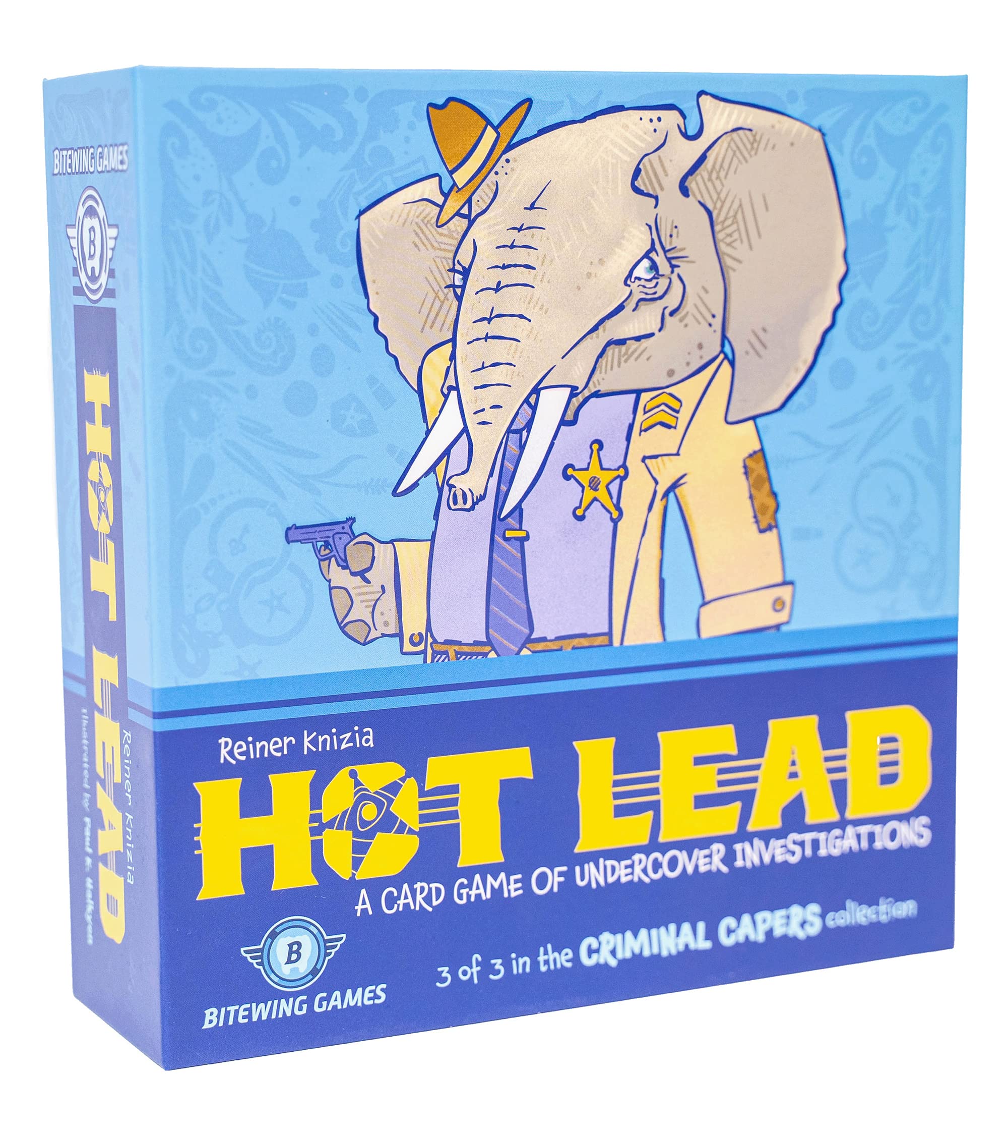 Hot Lead - English Language Strategic Card Game with Bidding - Press-Your-Luck and Crime Theme, Multicolor