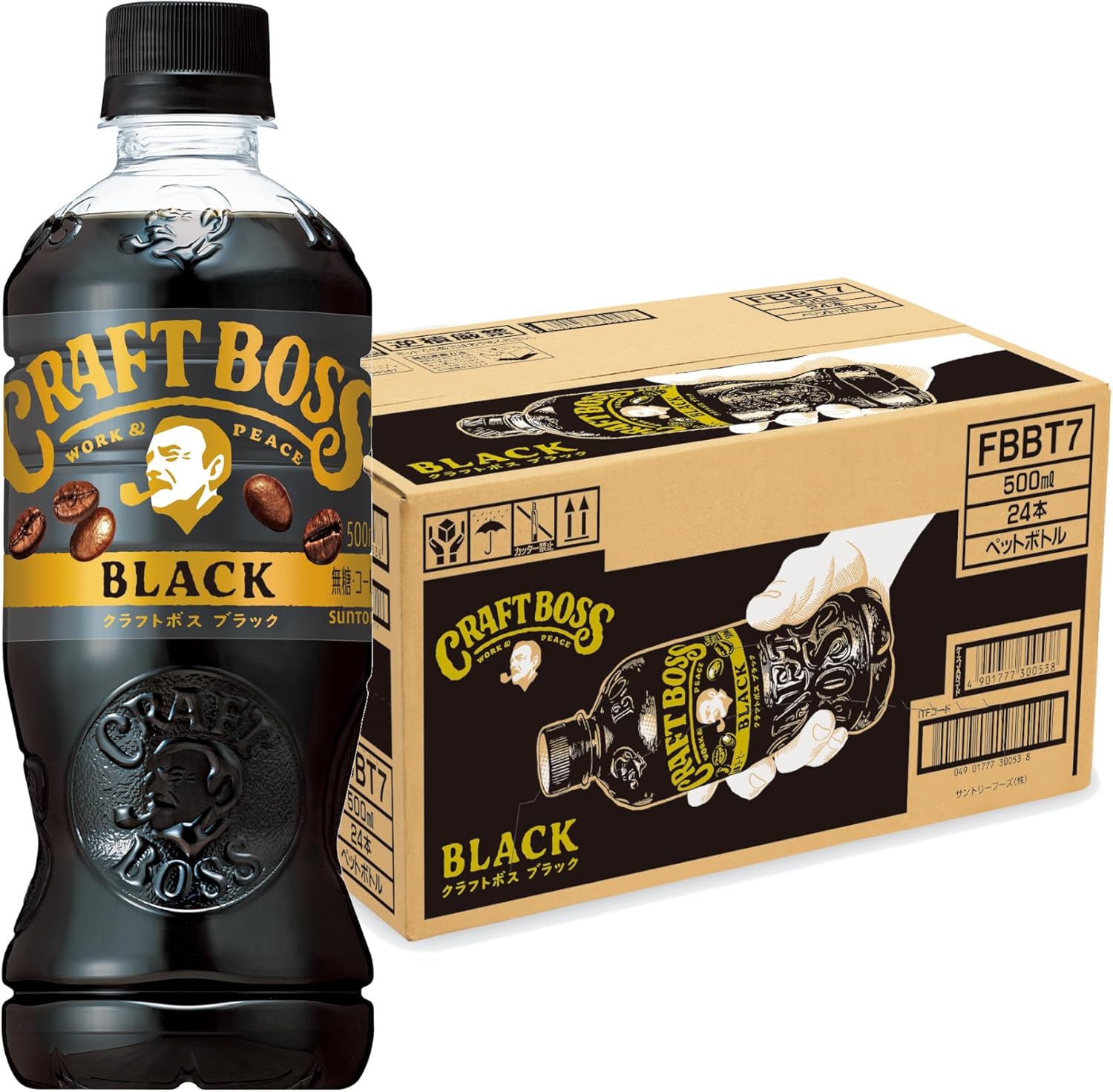 サントリー コーヒー クラフトボス 無糖ブラック 500ml×24本