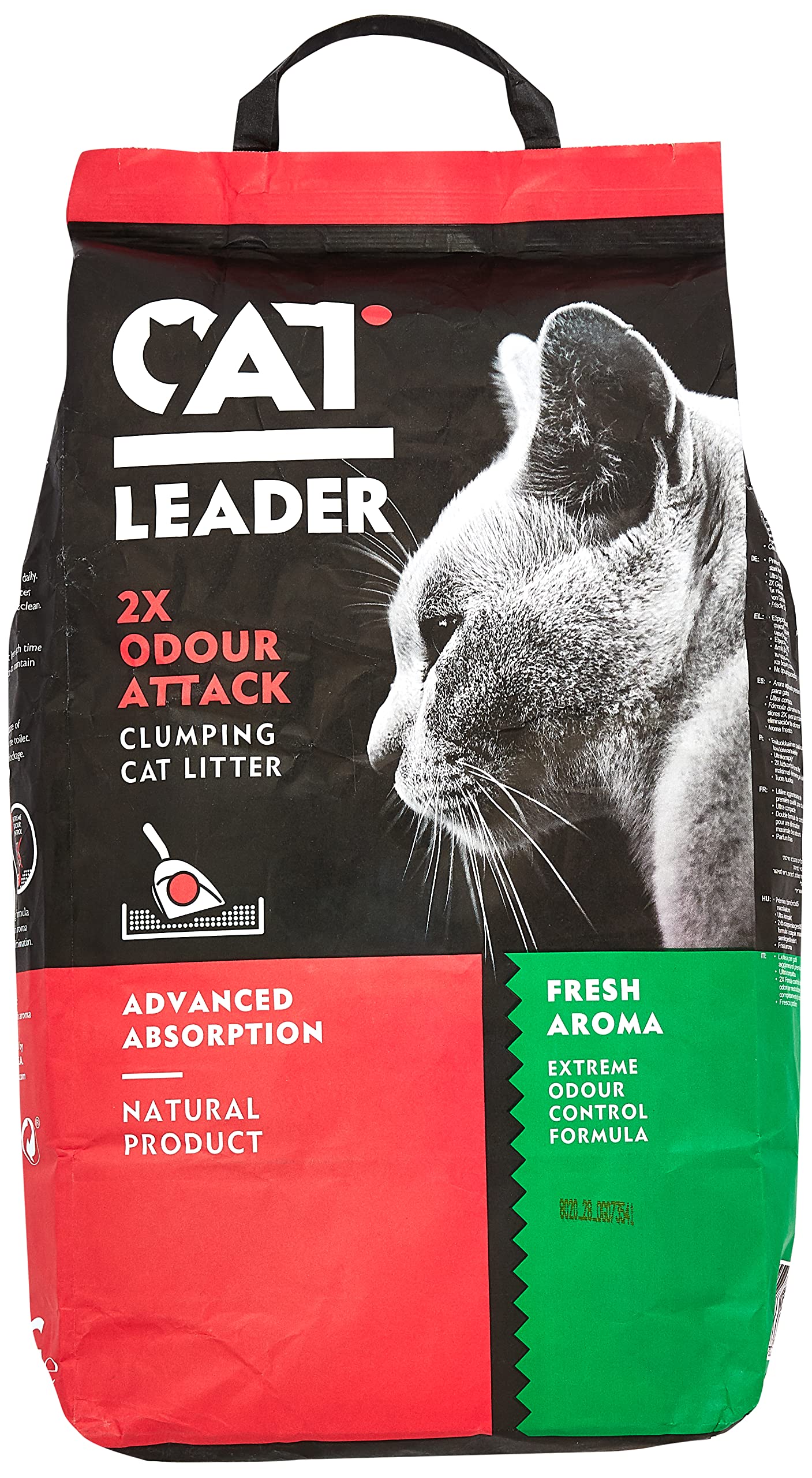 Cat Leader 2 X Odour Attack Fresh Clumping Litter-Fresh Aroma-10 Kg