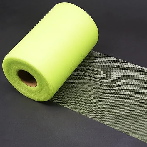 Miniatura 111 de Rollos de tela de tul rojo de 6 pulgadas por 100 yardas (300 pies), carrete de tela, cinta de tul para envoltura de regalos de Navidad, lazo de tutú