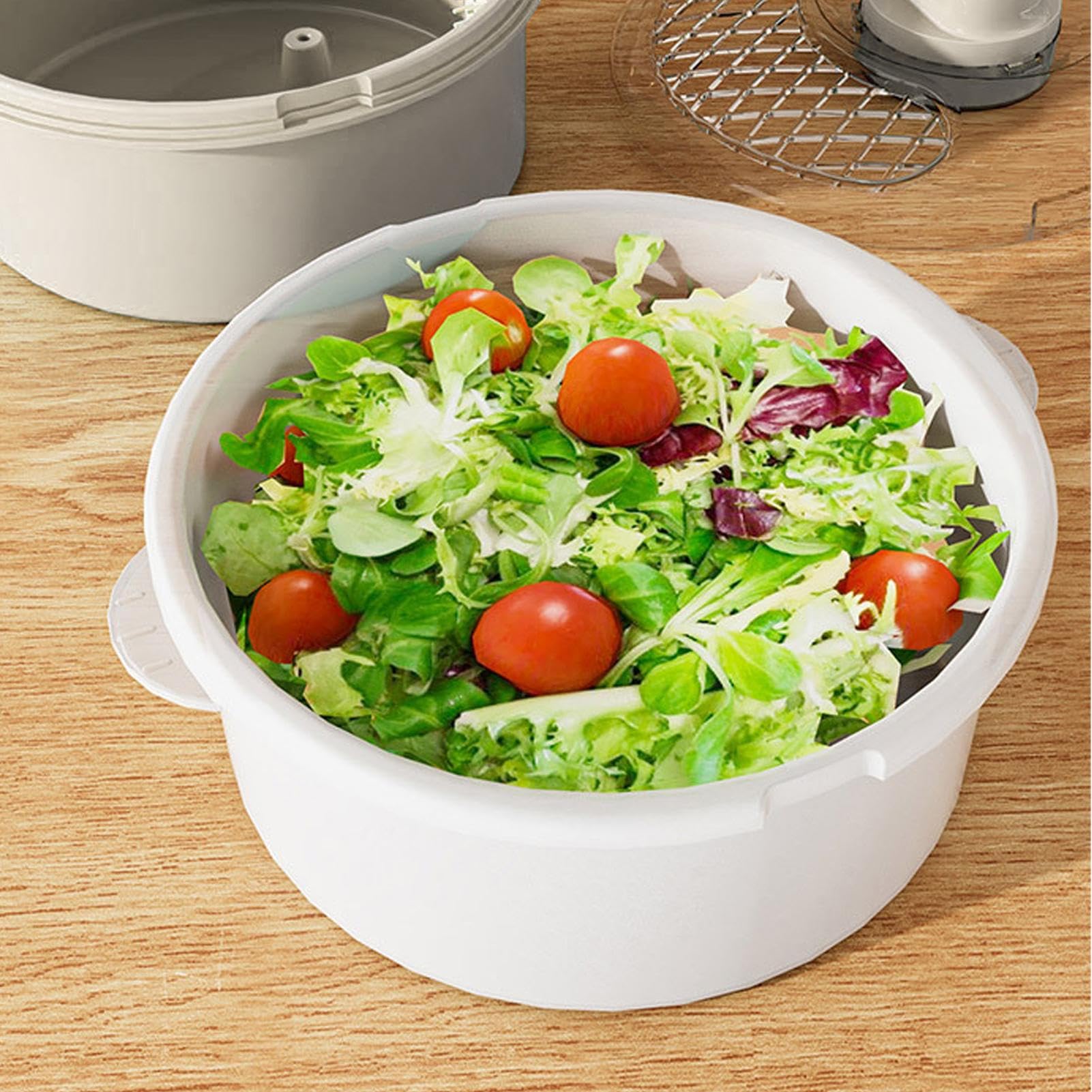 Cuenco giratorio para verduras, recipiente para lavar frutas de cocina | herramienta de preparación de ensaladas, utensilio de cocina para frutas, verduras, preparación de comidas, accesorio
