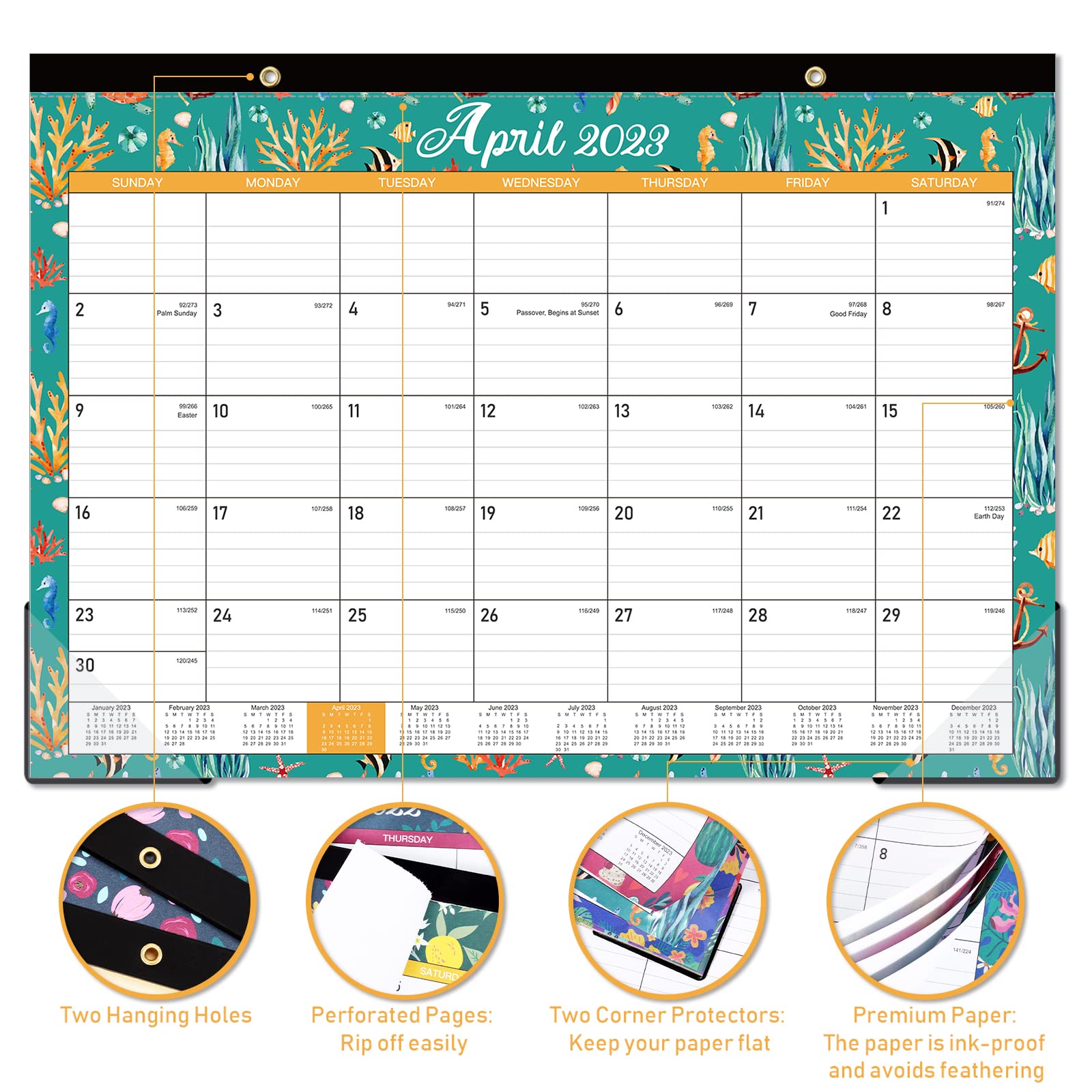 Buy 20222023 Desk Calendar 18 Monthly Large Desk / Wall Calendar