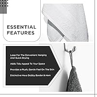 Vista 4 de Juego de 4 toallas de baño de 100 % algodón peinado de 600 GSM, muy absorbentes, afelpadas, suaves, de secado rápido, para hotel, spa, centro