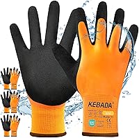 Vista 9 de Kebada T1 Guantes de trabajo impermeables de invierno para hombres y mujeres, Guantes de trabajo aislados para hombres clima frío, Guantes