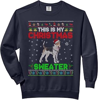 Christmas Sweater Christmas Santa Wire Hair Fox Terrier Comfort Colors Adult Sweatshirt