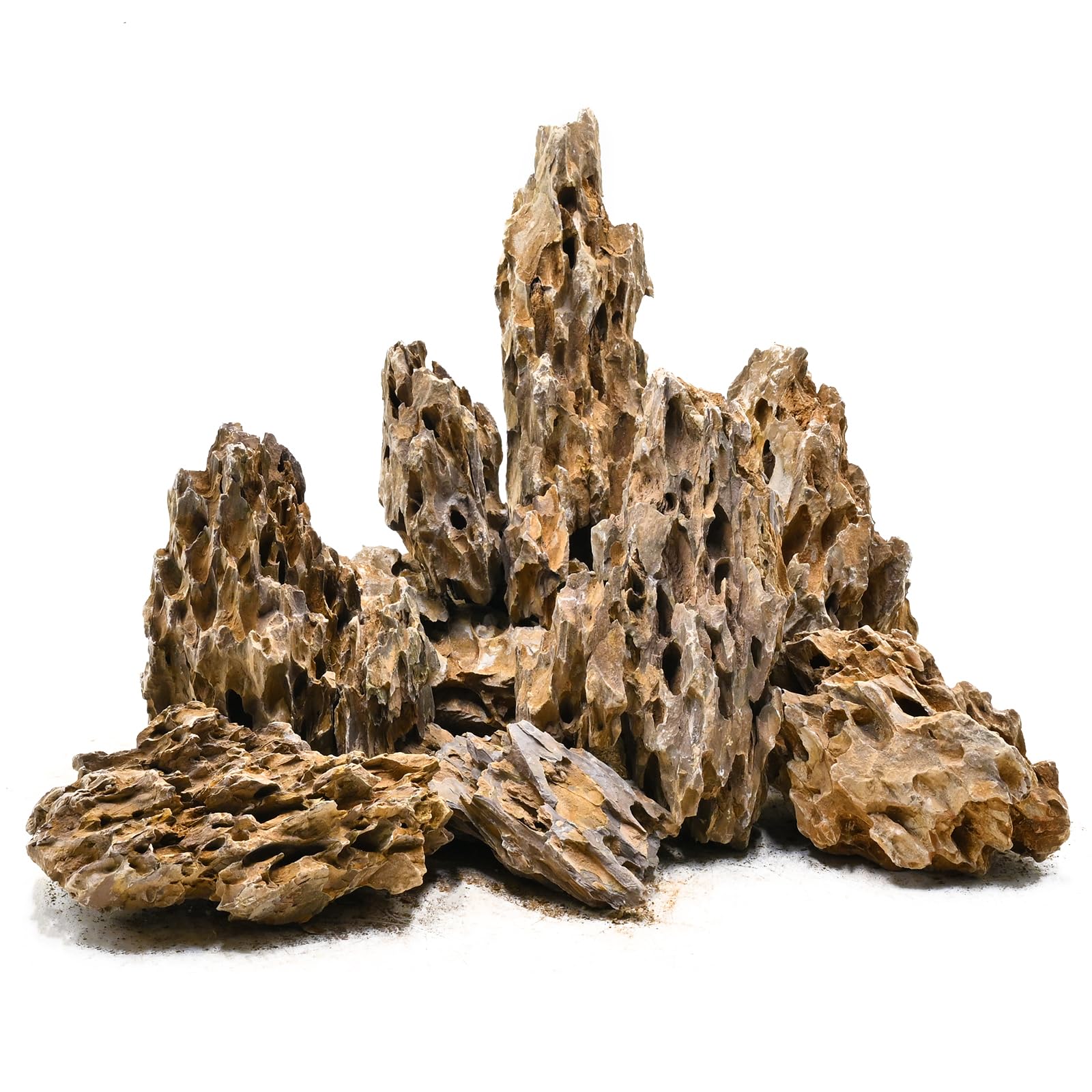 KINGRUI Natural Stone 9kg Aquarium rocks for Aquarium Landscaping Models and PH Neutral Rocks Aquascaping Stones for Terrariums 7-26cm