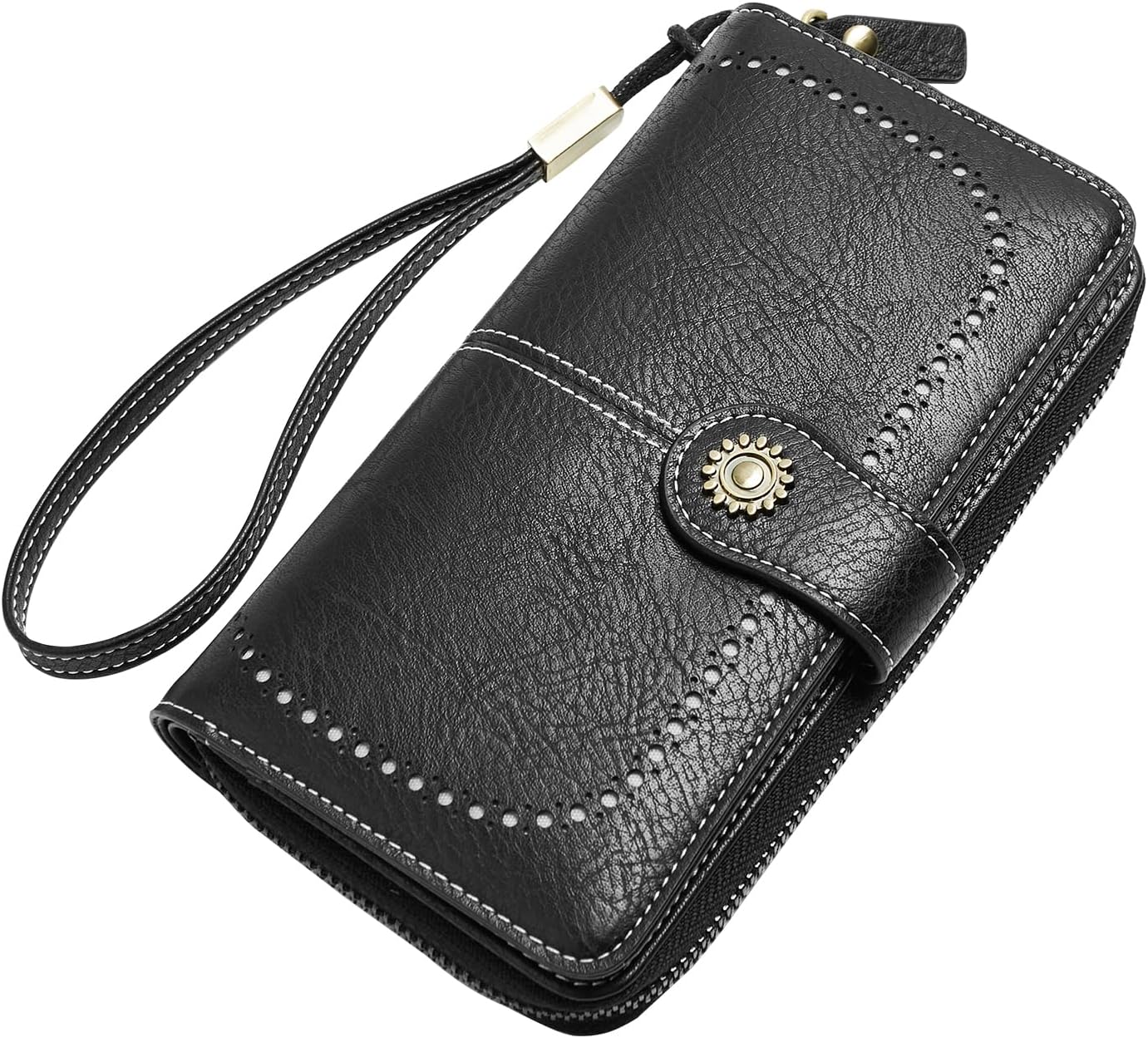 Wallet for Women RFID Blocking Leather Large Capacity Card Holder Ladies Phone Clutch Travel Long Purse Wristlet | RFID Blocking, Leather, Large Capacity, Ladies, Travel - Image 7