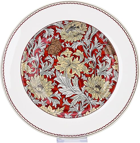 Miniatura 4 de STP J-217528 - Vajilla de porcelana para 4, Morris' Garden, porcelana de hueso, platos llanos, cuencos, platos de postre, tazas con platillo, 20