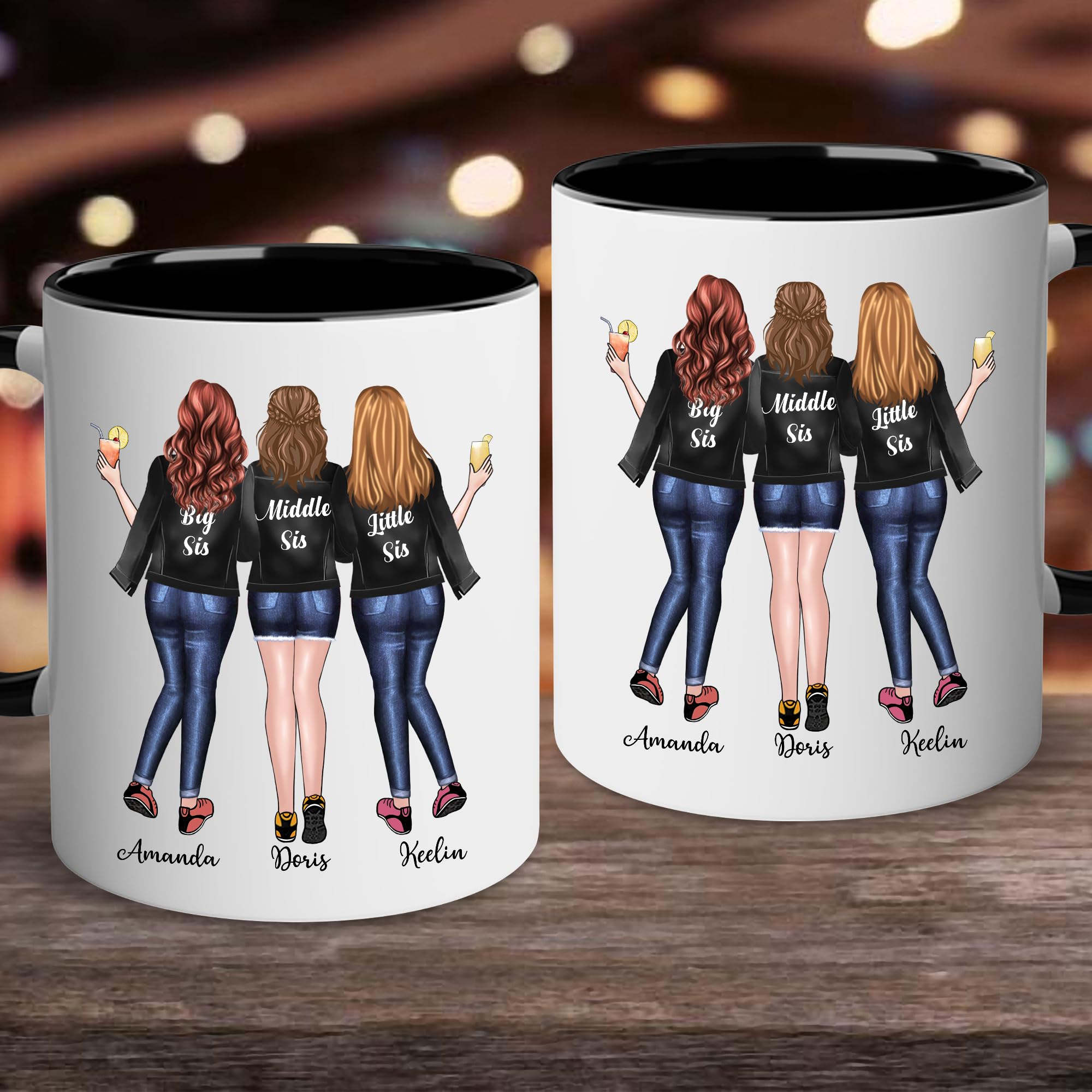 Mi Hermana Tiene Una Hermana Increíble, Taza Personalizada De Hermanas, Regalo De Cumpleaños De Hermana Mayor, Taza De Café De Hermanas De Niñas Personalizadas, Hermana Divertida Gi - España