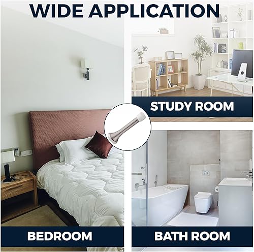 Miniatura 7 de 30 topes de puerta grandes de níquel cepillado de 3.35 pulgadas, topes de puerta de resorte para la parte inferior de la puerta, paquete de topes de