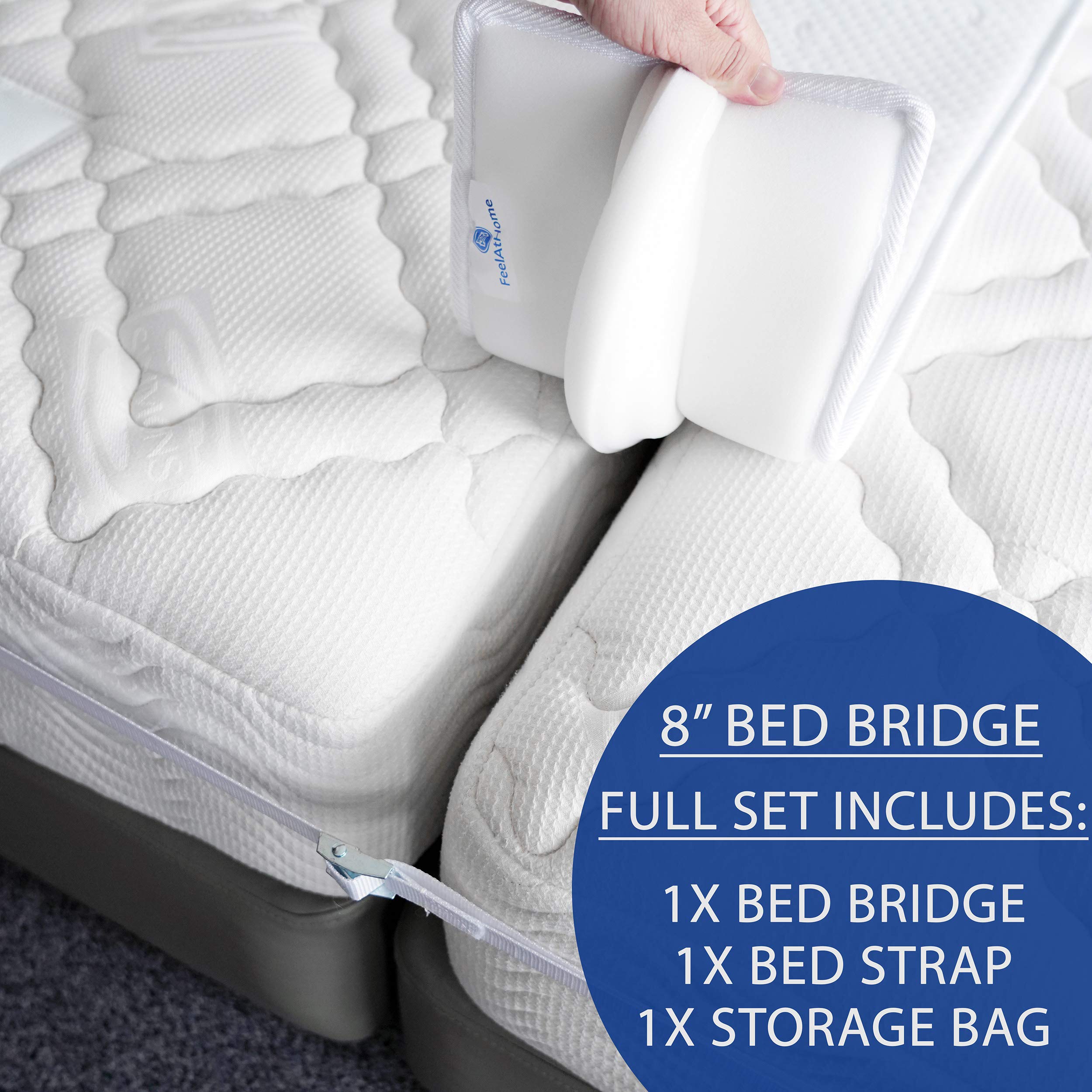 FeelAtHome Bed Bridge Twin to King Converter Kit Twin Bed Connector