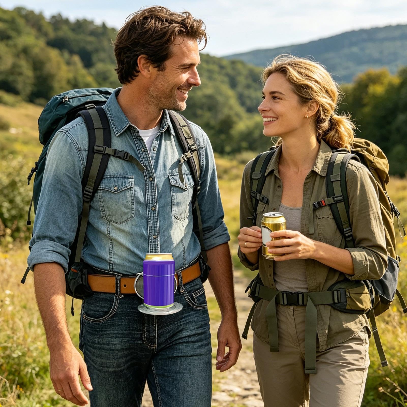 Boucle de ceinture pour porte-bière | Porte-boisson en plein air, boucle de ceinture sécurisée pour le week-end, les fêtes en plein air, le camping, les pique-niques, les réunions de famille, les