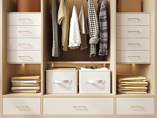 Miniatura 9 de LayerSpace Paquete de 3 contenedores grandes de tela para estantes  Contenedores de almacenamiento de armario de 14.57 x 10.24 x 9.5 pulgadas