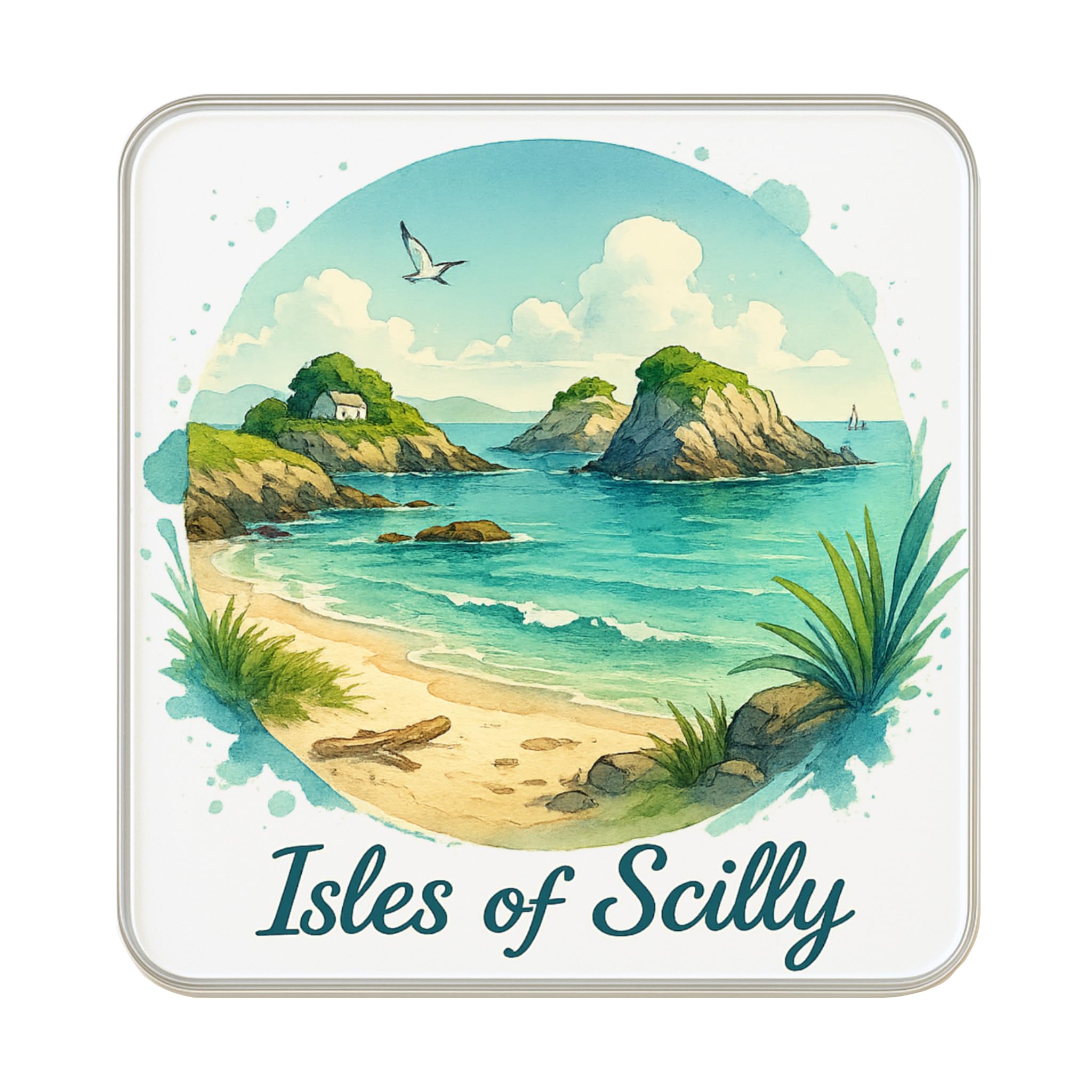 Imán para nevera de Isles of Scilly como regalo coleccionable para amantes de Reino Unido
