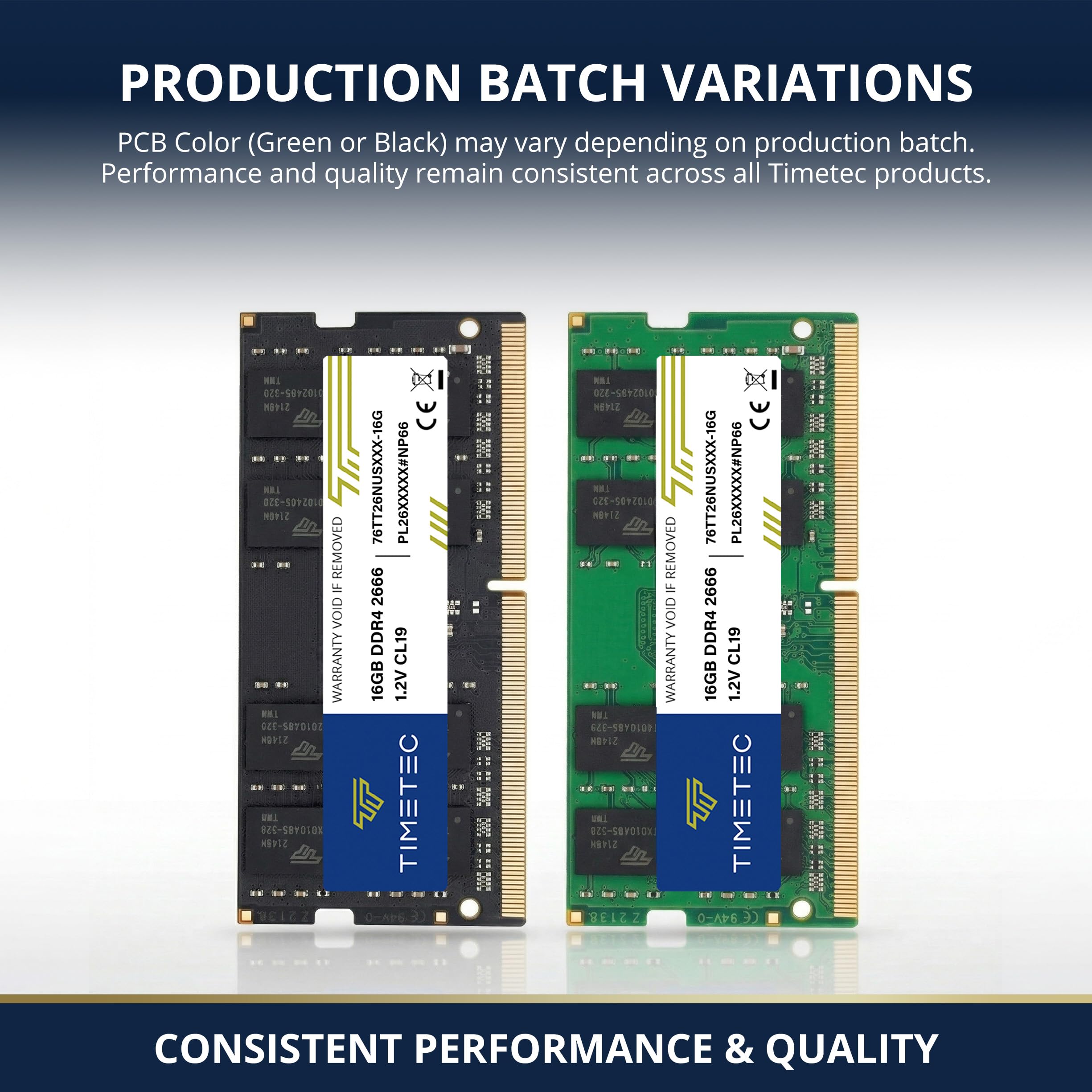Timetec Premium 16GB DDR4 2666 MHz (PC4-2666V) PC4-21300 SODIMM – Sin ECC, sin búfer, 260 Pines, 1,2V CL19, módulo de Memoria para portátiles, Mini PC y Ordenadores Todo en uno.
