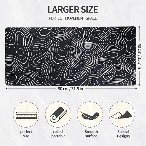 Miniatura 3 de Bloss Alfombrilla de mouse grande XL para juegos, alfombrilla de mouse con base de goma antideslizante, alfombrilla de escritorio, alfombrilla de