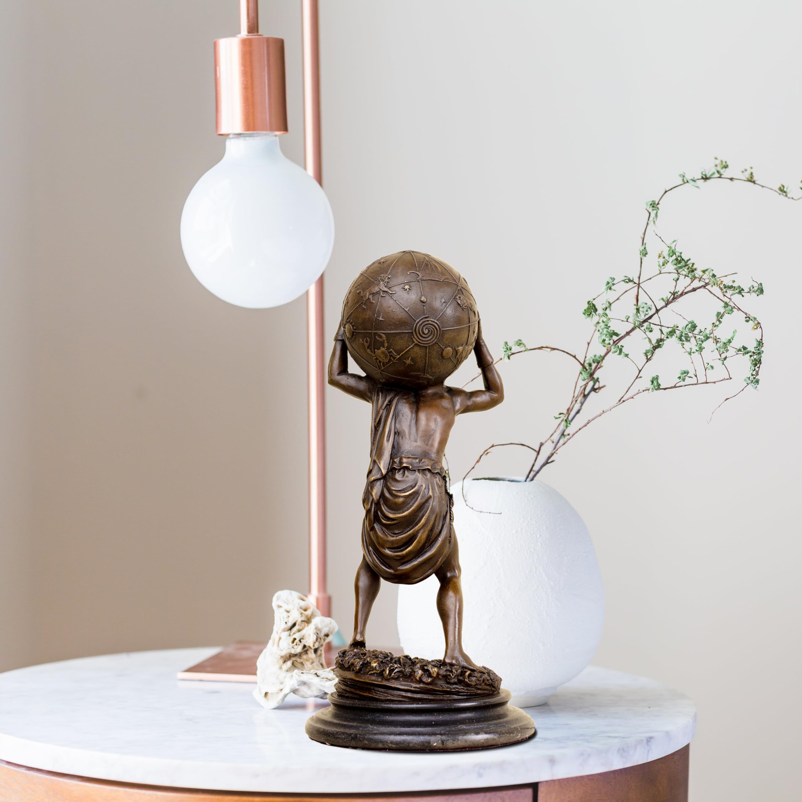 Amazon.co.jp: YouFine 12.6インチ ブロンズアトラス彫刻 ギリシャ神話