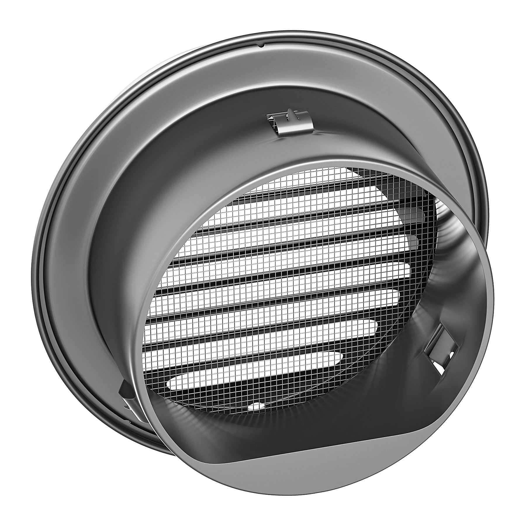 Tapa de ventilación de pared redonda de 4 pulgadas de grosor, ventilación de acero inoxidable 304, extractor externo de flujo de rejilla hemisferial, aplicable a ventilación negra al aire libre (4