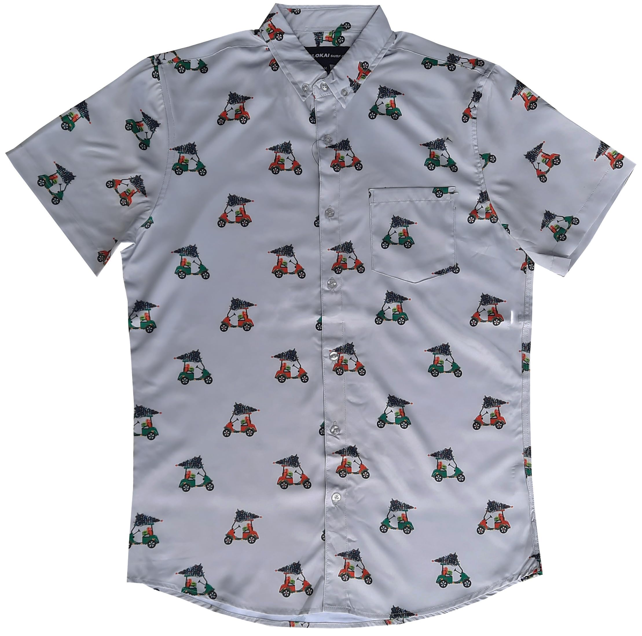 Molokai Surf Button Down Slim Fit Hawaiian Short Sleeve Shirts