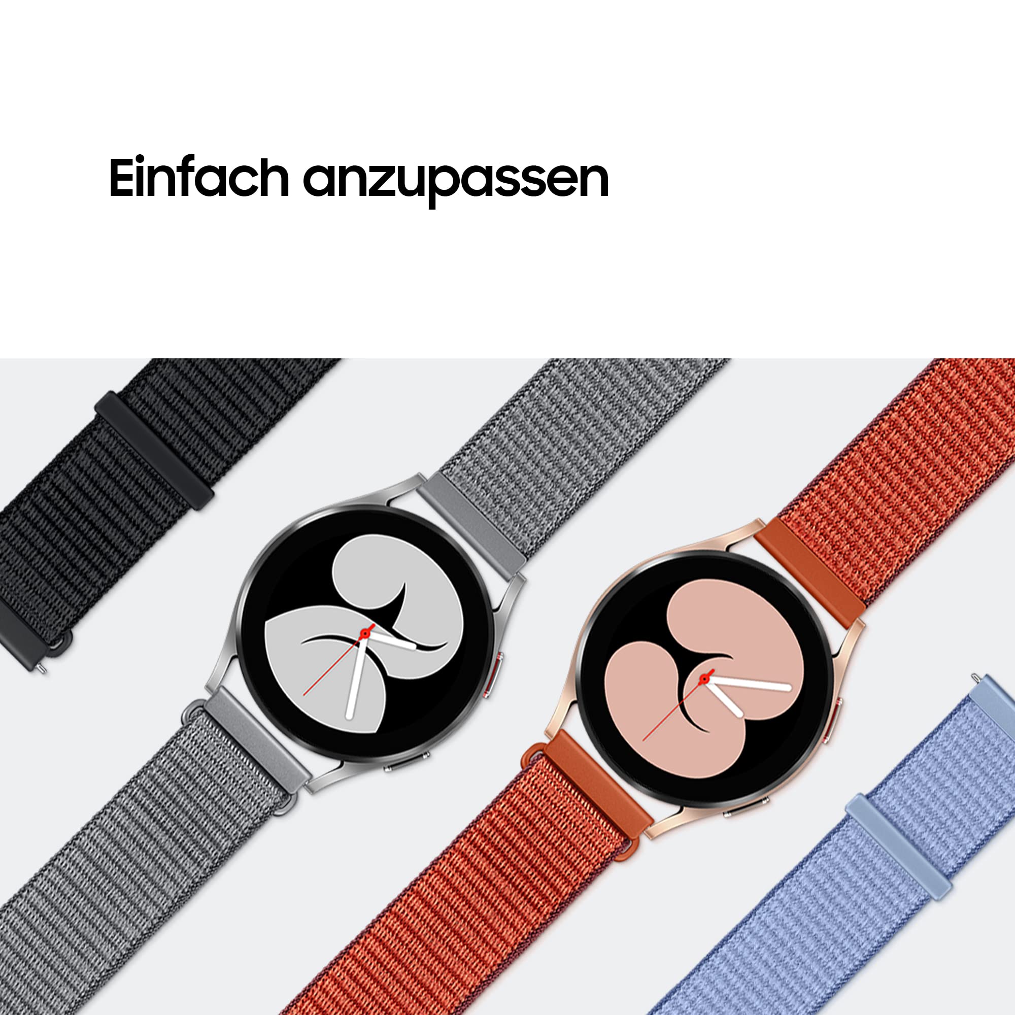 Samsung Fabric Band ET-SVR86 Bracelet de Montre en Nylon tissé pour Galaxy Watch4 20 mm Rouge Taille M