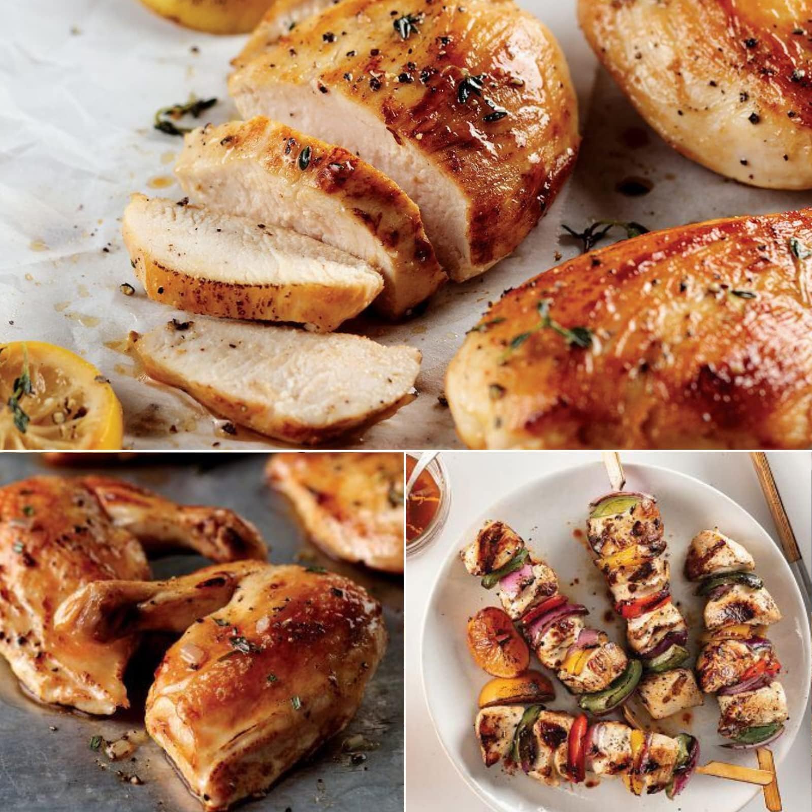 Omaha SteaksSteakhouse Chicken Package (8x Air-Chilled Boneless Chicken Breasts, 4x Steakhouse Chicken Breasts, 4x Chicken Skewers and Vegetables)