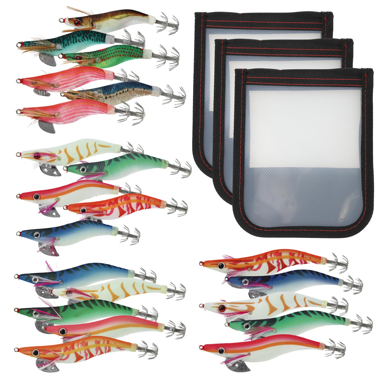 Amazon.co.jp: 【釣りgoo! エギング完全攻略セット 21本 ケース3個付