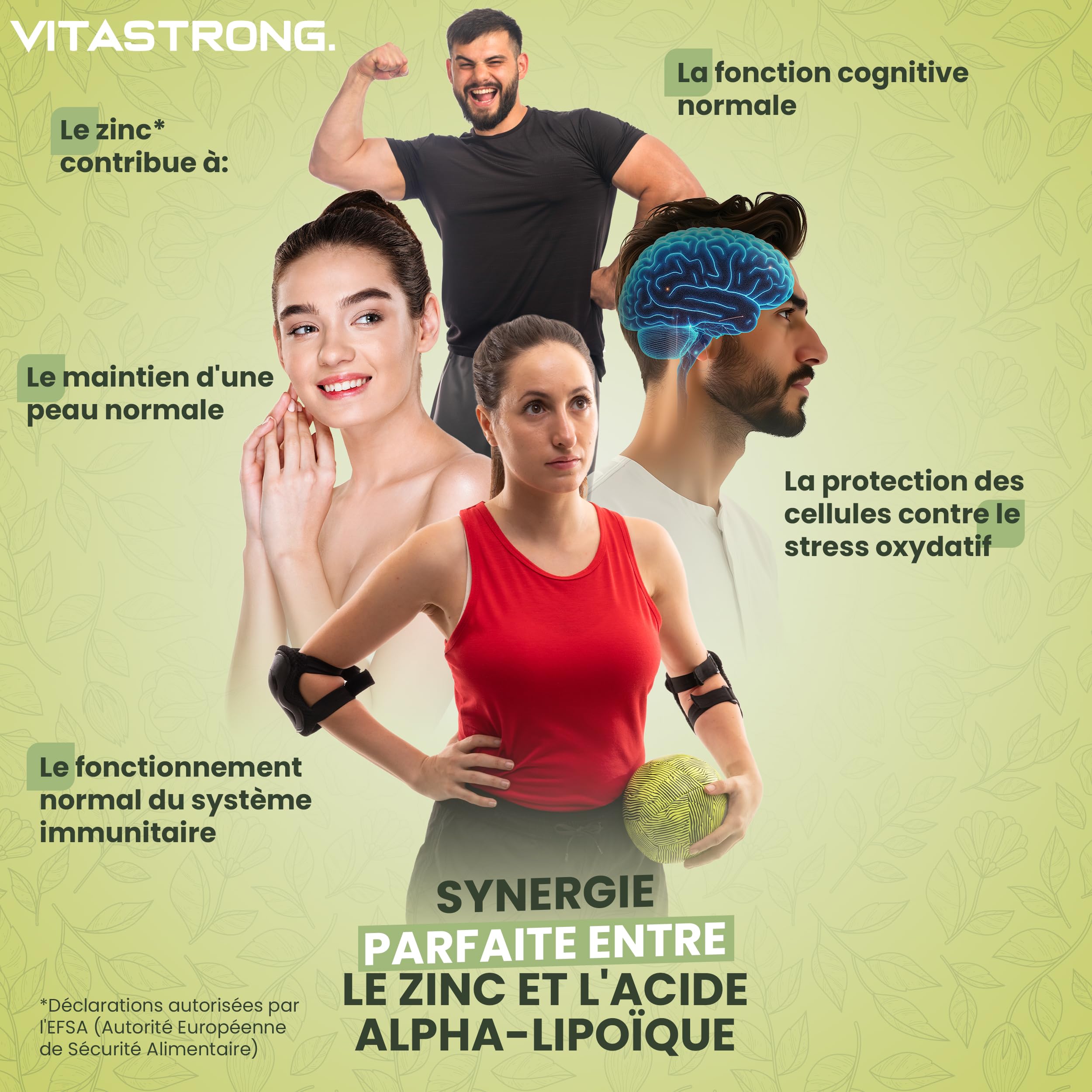 Acide Alpha-Lipoïque avec Oxyde de Zinc 650mg, Formule Optimisée d’Alpha Lipoic Acide Type R & S, Acide R Alpha Lipoique ALA et Zinc Complement Alimentaire 100% Vegan, 120 Gélules, Qualité Vitastrong