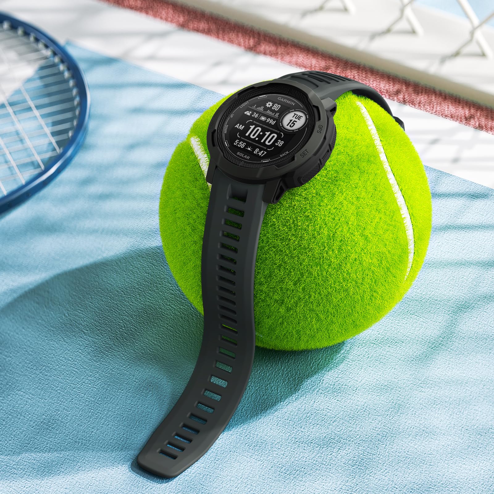 GEAK Compatible con Garmin Instinct Band/Instinct 2, correa de repuesto deportiva de silicona suave de 22 mm, compatible con Garmin Instinct 2/Instinct Esports/Solar/Tide/Tactical GPS Smartwatch