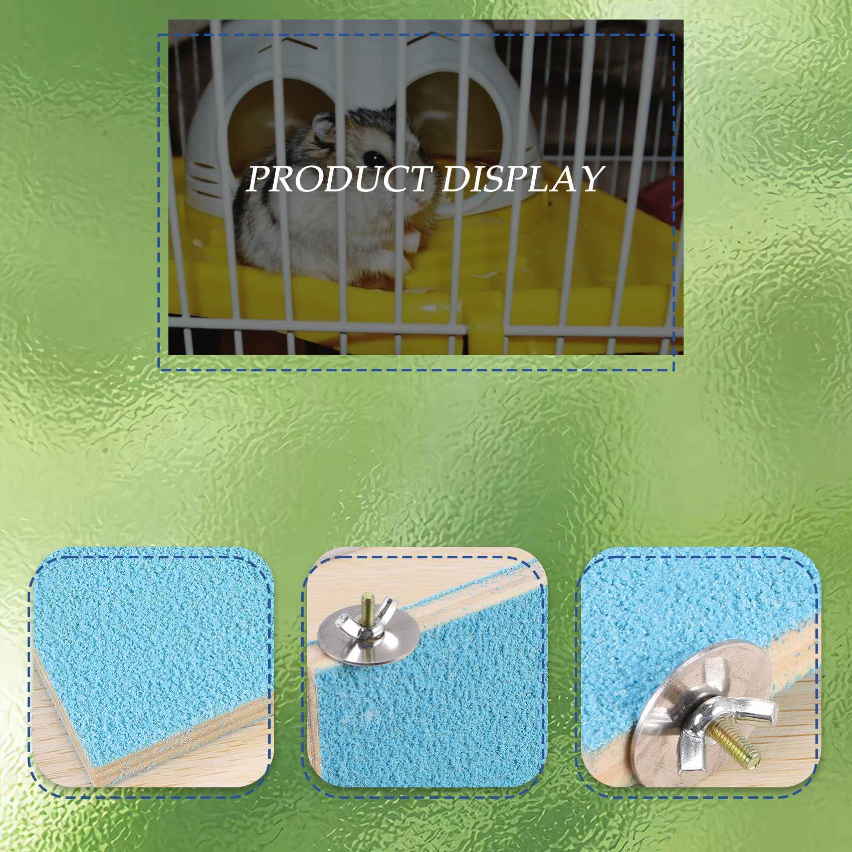 Piattaforma di Supporto per Uccelli in Legno Naturale Giochi Zampe macinazione Pulito per Animali Domestici pappagalli pappagalli parrocchetti calopsitte, conuri, inseparabili, ratti,