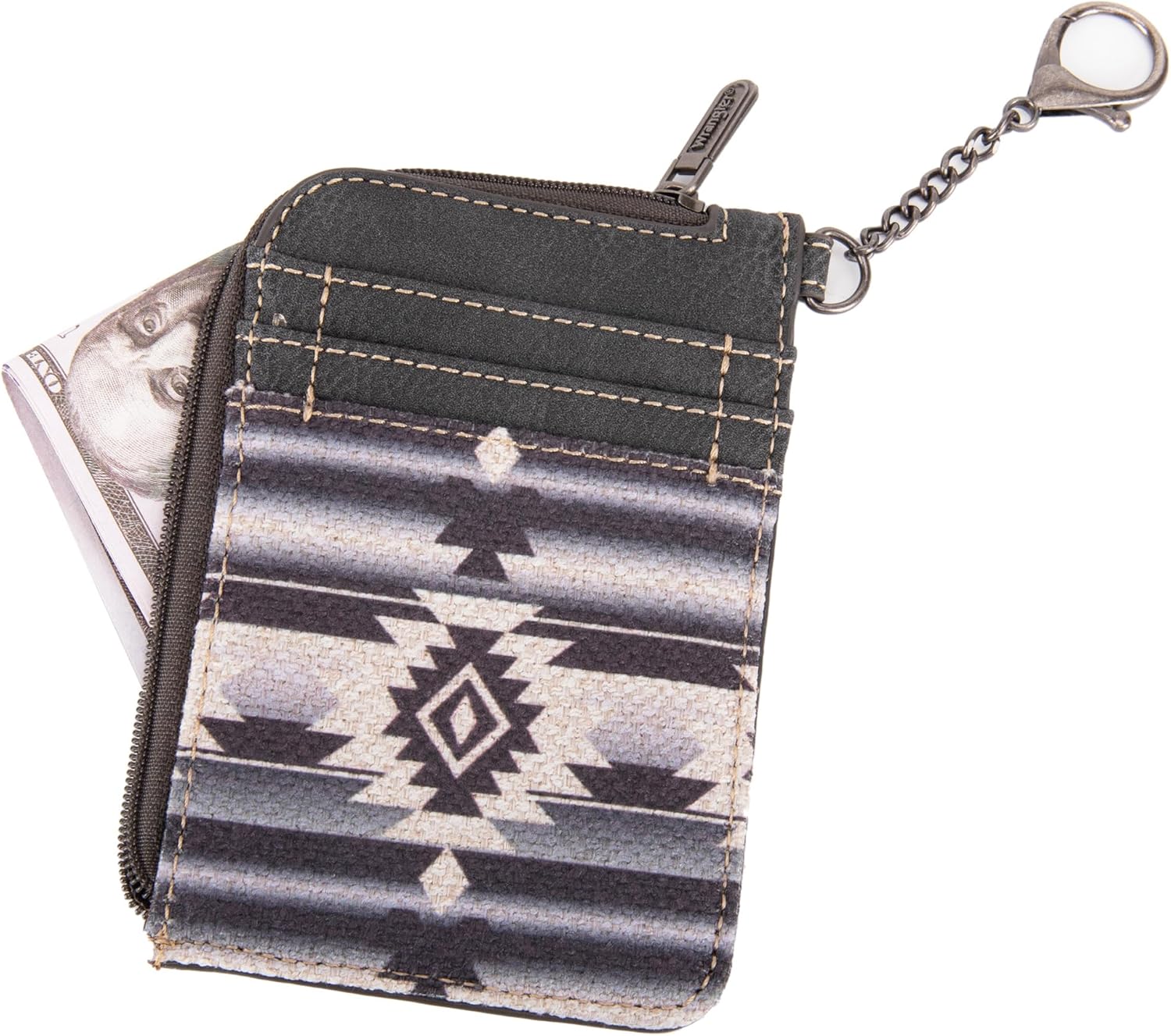 Montana West Wrangler Card Wallet for Women Boho Aztec Credit Card Holder with Zipper Pocket - Image 6