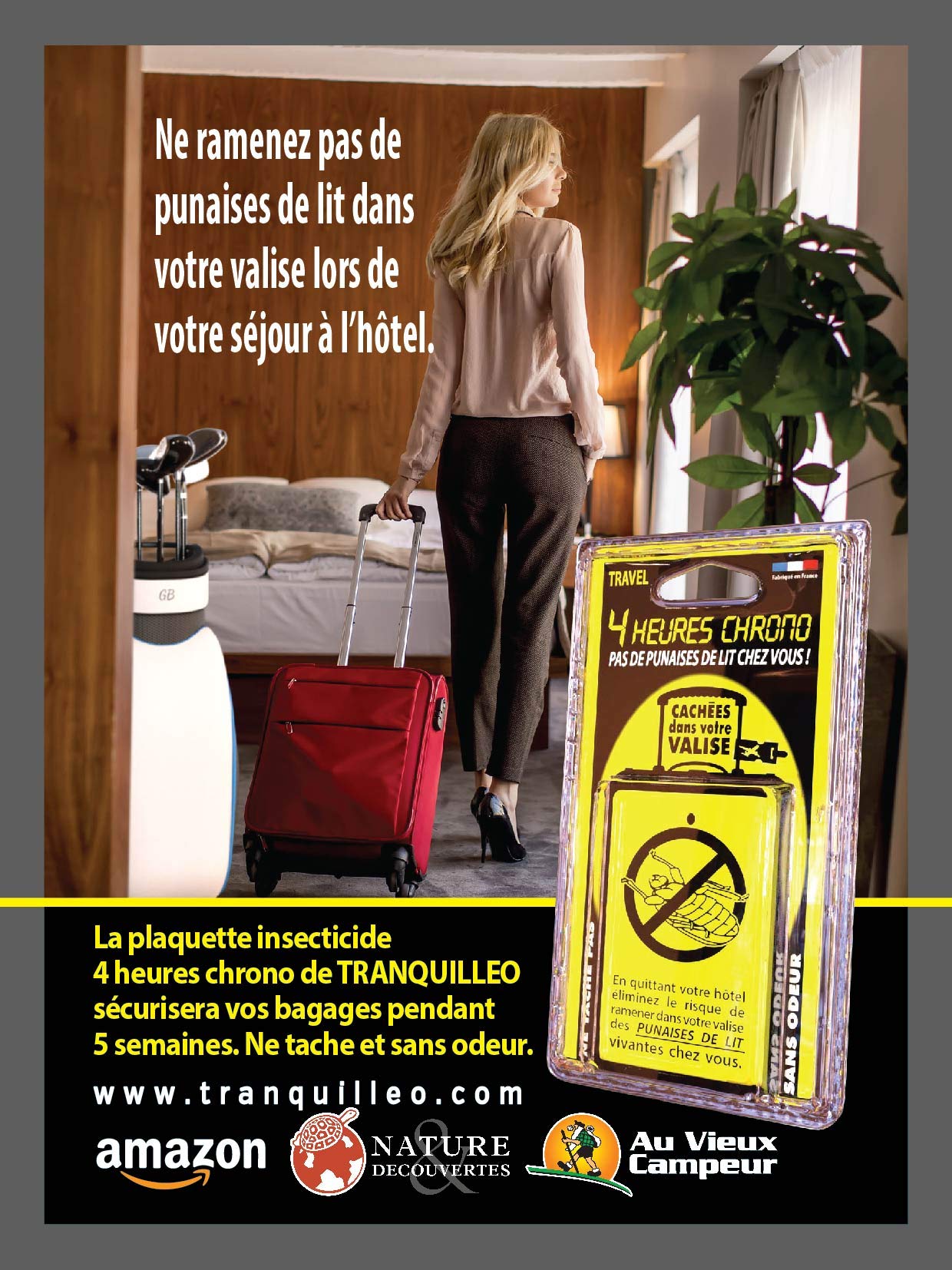 Tranquilléo 4 Heures Chrono 1 Plaquette Jaune 1 unité (Lot de 1)