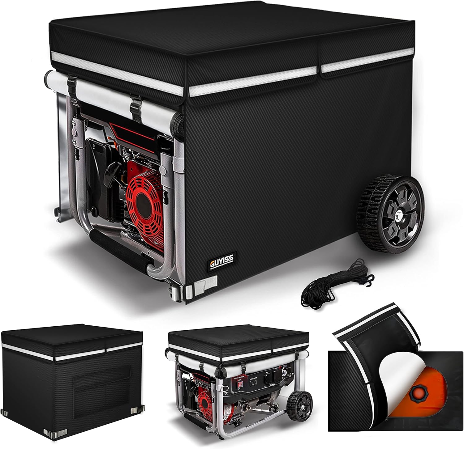 GUYISS Generator Covers While Running, heavy duty waterproof, 600D+210D waterproof oxford fabric