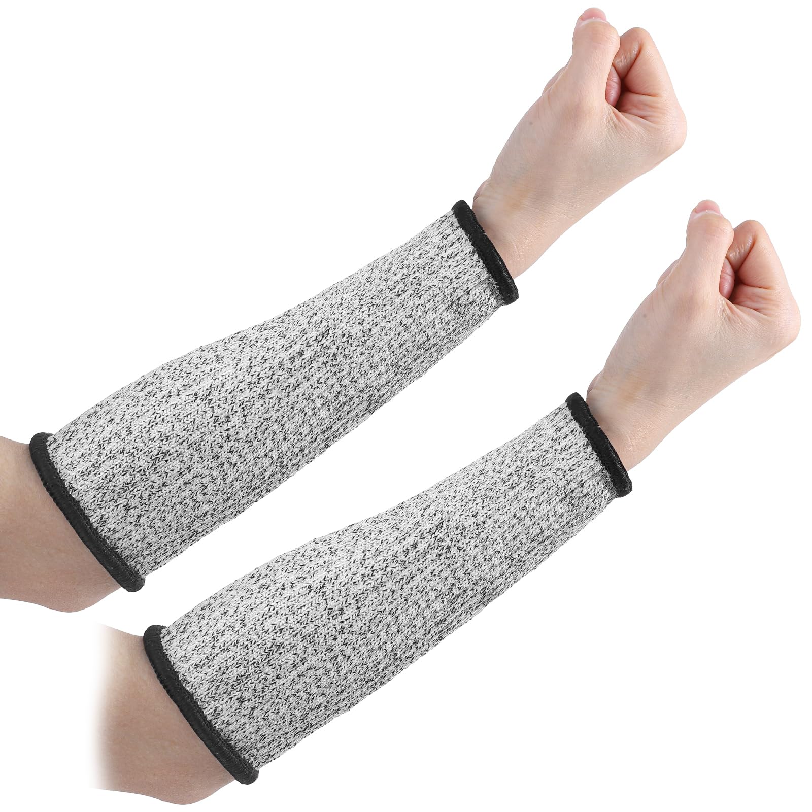 Bremorou Arm Protectors for Thin Skin Cut Resistant Sleeves Burn Sleeve for Arms for Cooks Protective Arm Guards for Dog Bite Forearm Gardening Sleeves Arms Protection Grey 7.87x3.74 Inches