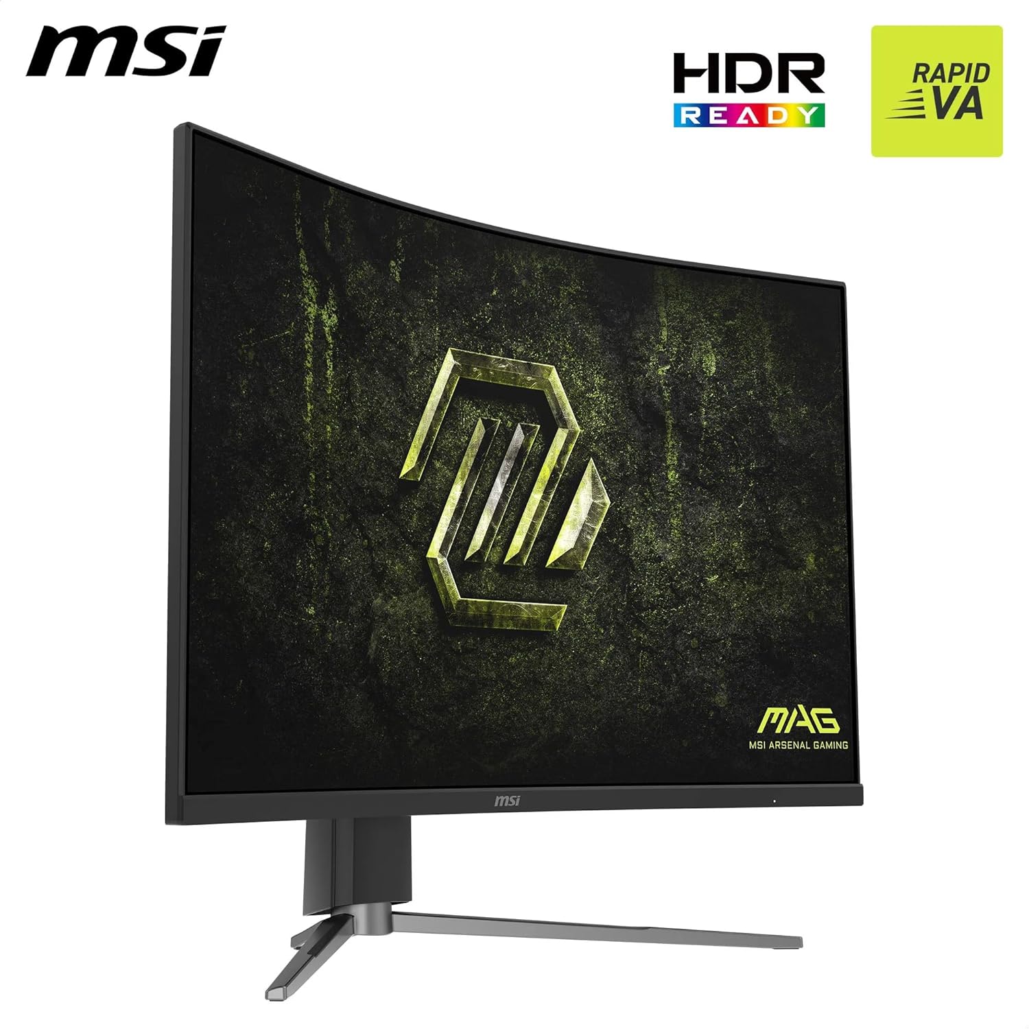 MSI MAG 325CQPF E18 ports and stand