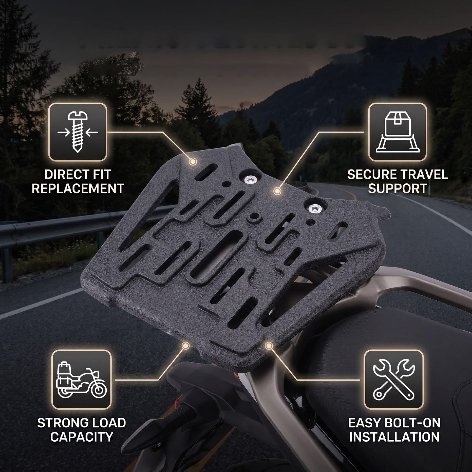 Yctze Płyta Montażowa Górnej Obudowy Motocykla Stop Aluminium
