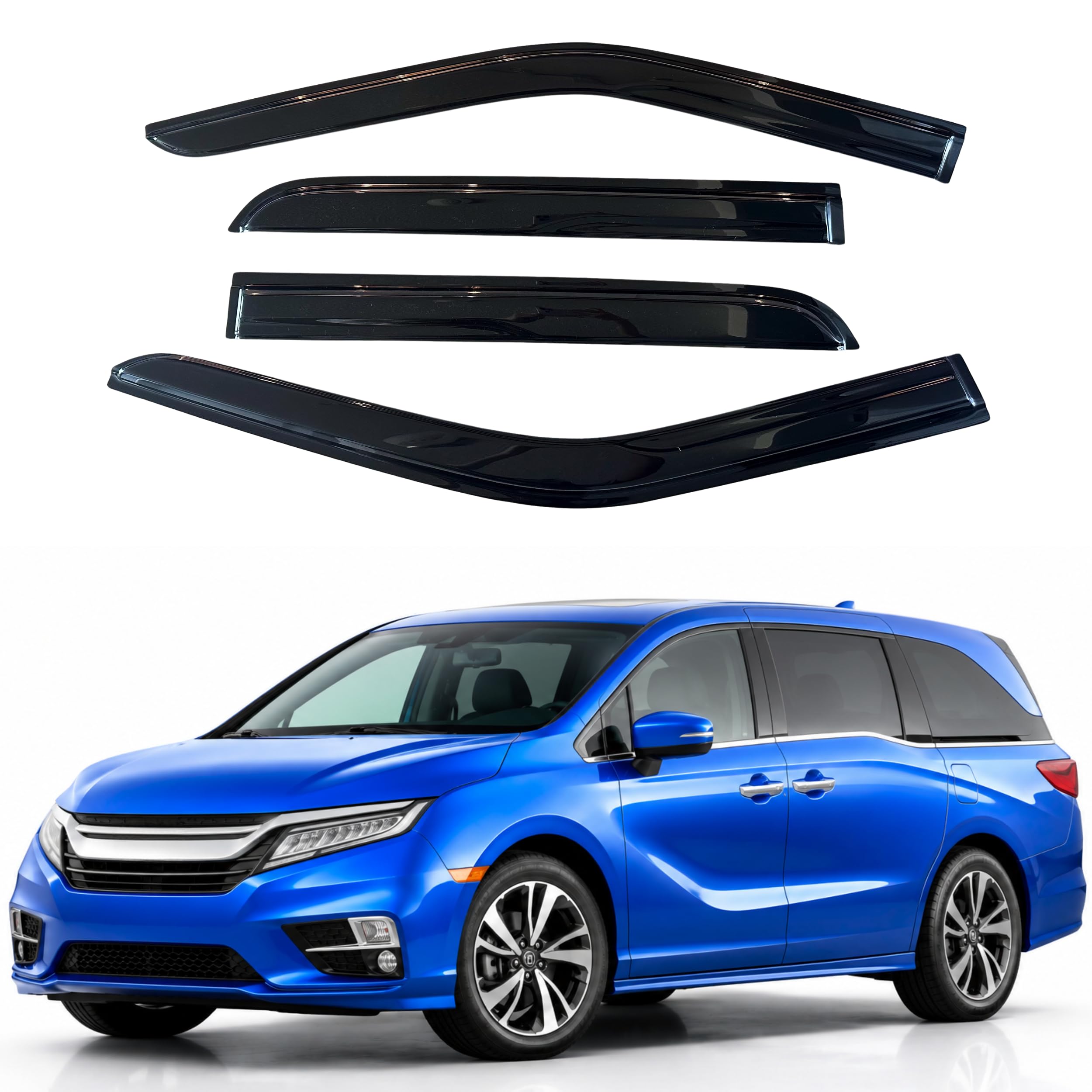 IG Window Visors Fit for 2018-2026 Honda Odyssey, Out-Channel Rain Guards Vent Wind Deflectors 4PC, Car Accessories for 18-26 Odyssey