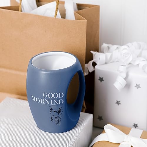 Miniatura 7 de Pavilion - Taza de café grande de 16 onzas con texto en inglés "Good Morning F*ck Off", tazas divertidas para mujeres, esposa, novia, tazas
