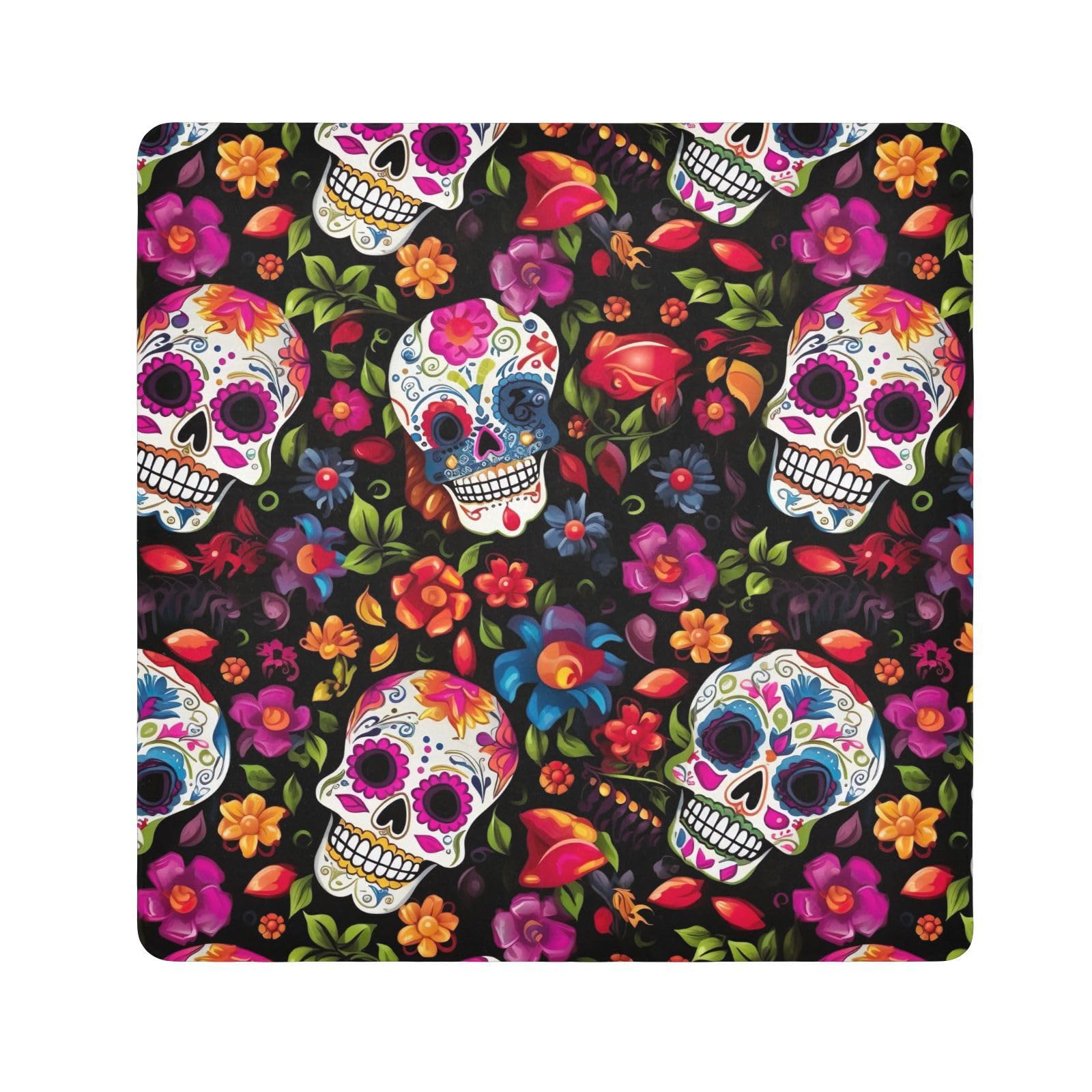 ODAWA Soft Reusable Wrap Cloth Vintage Skull Black Self Adhesive Cloths 21.7